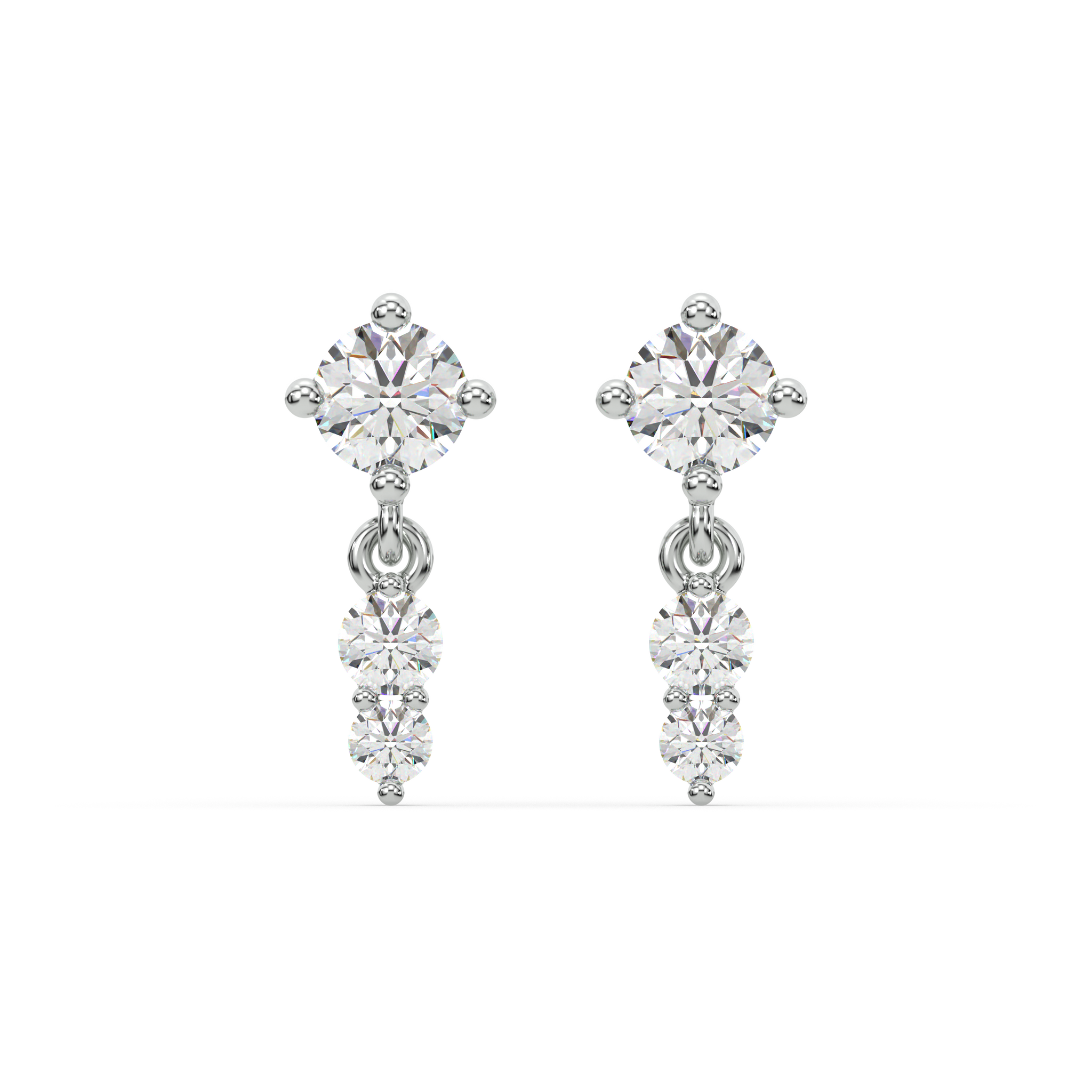 Droplet Bar Stud Earrings