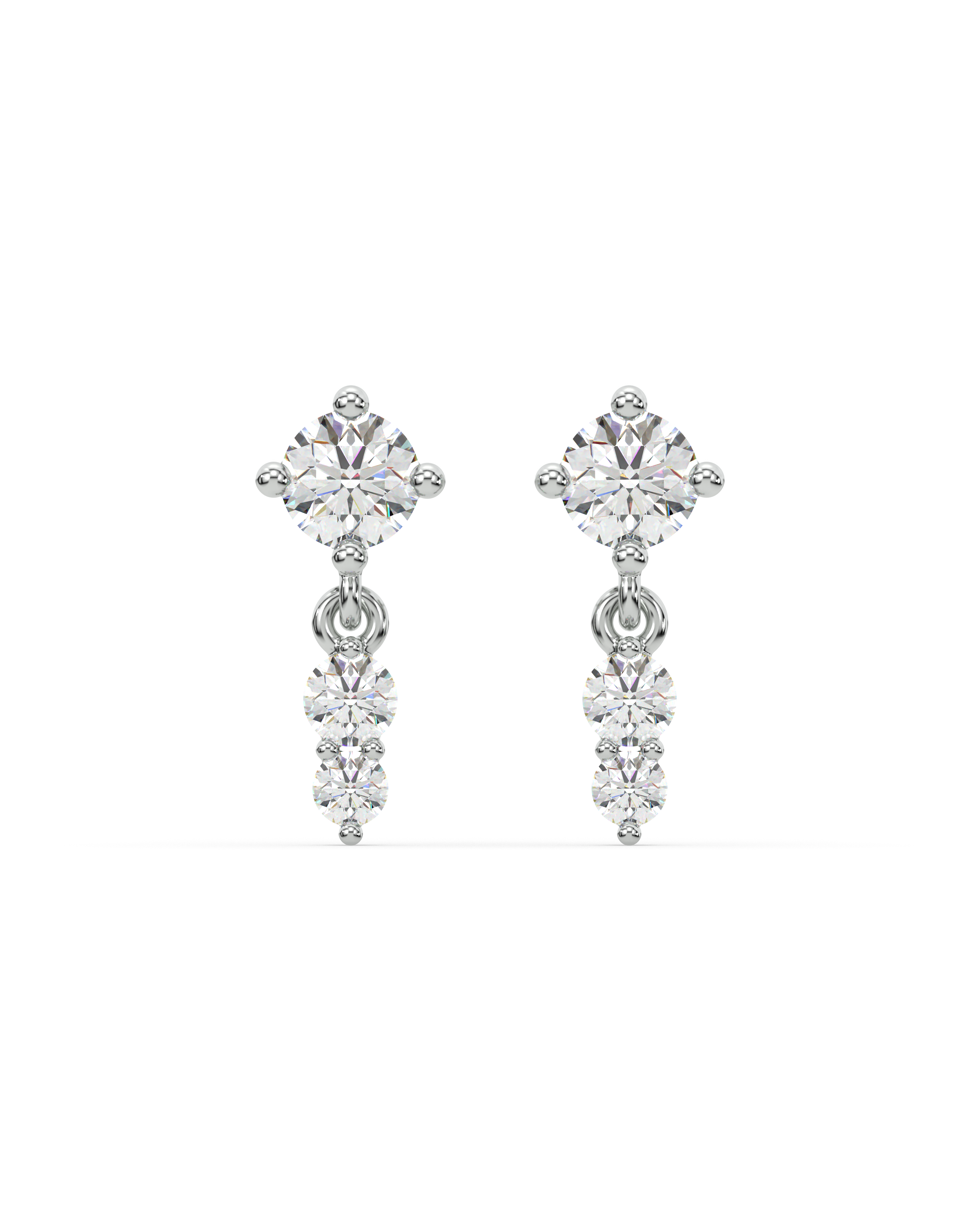 Droplet Bar Stud Earrings