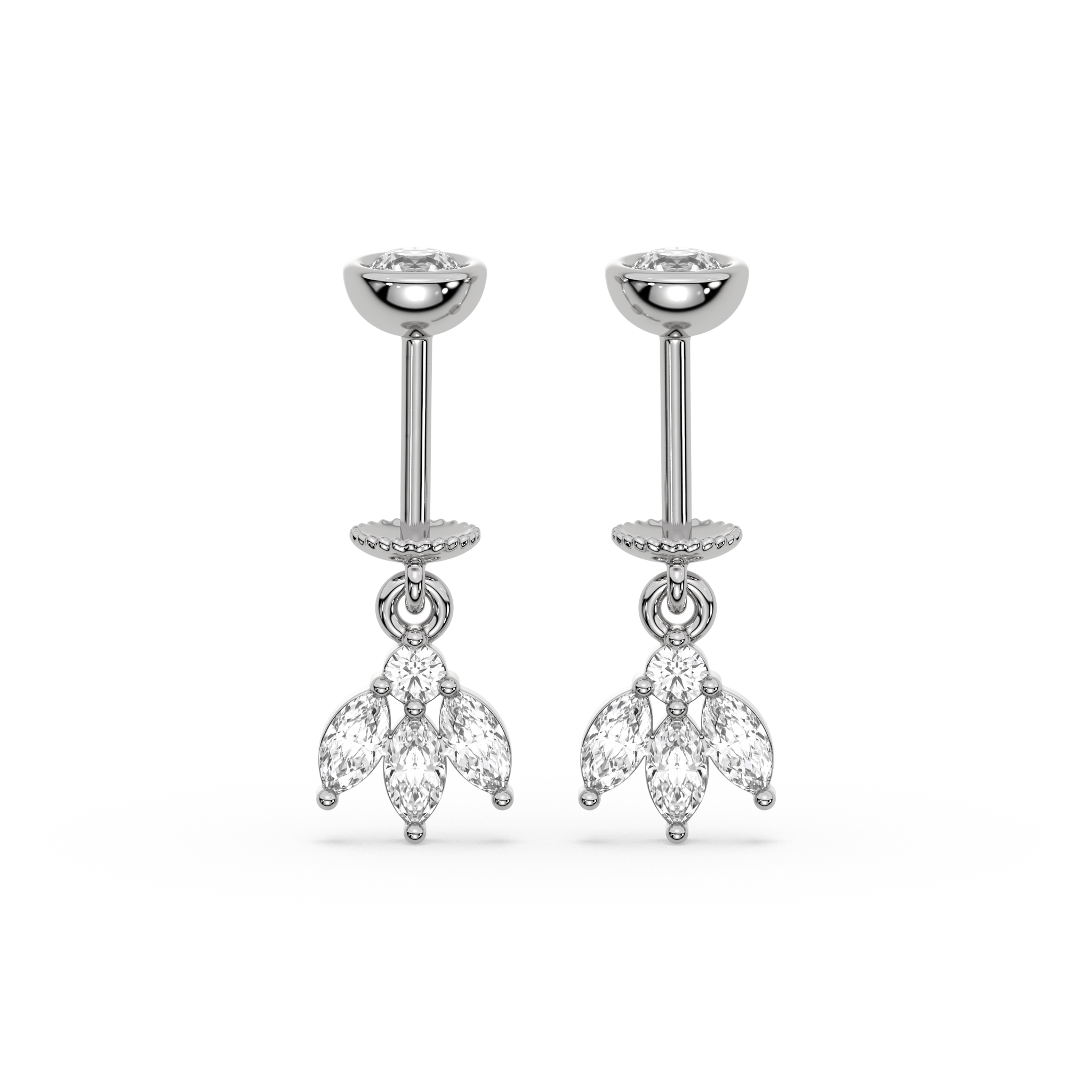 Petal Helix Hanging Earrings