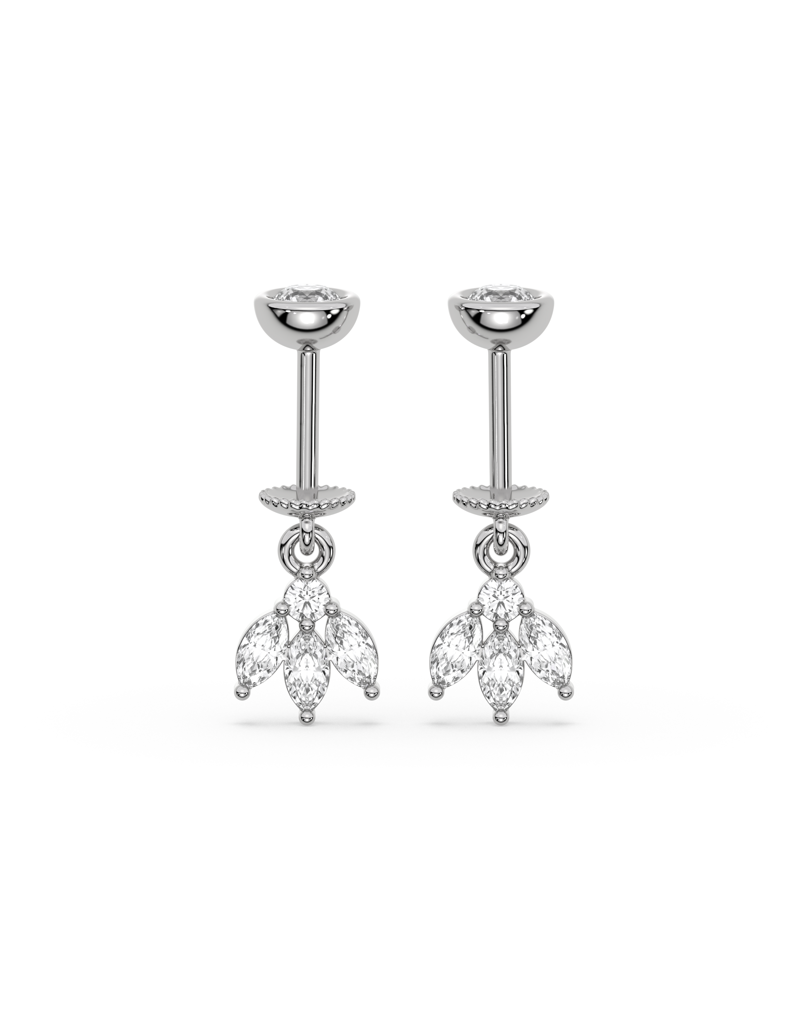 Petal Helix Hanging Earrings