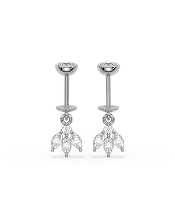 Petal Helix Hanging Earrings