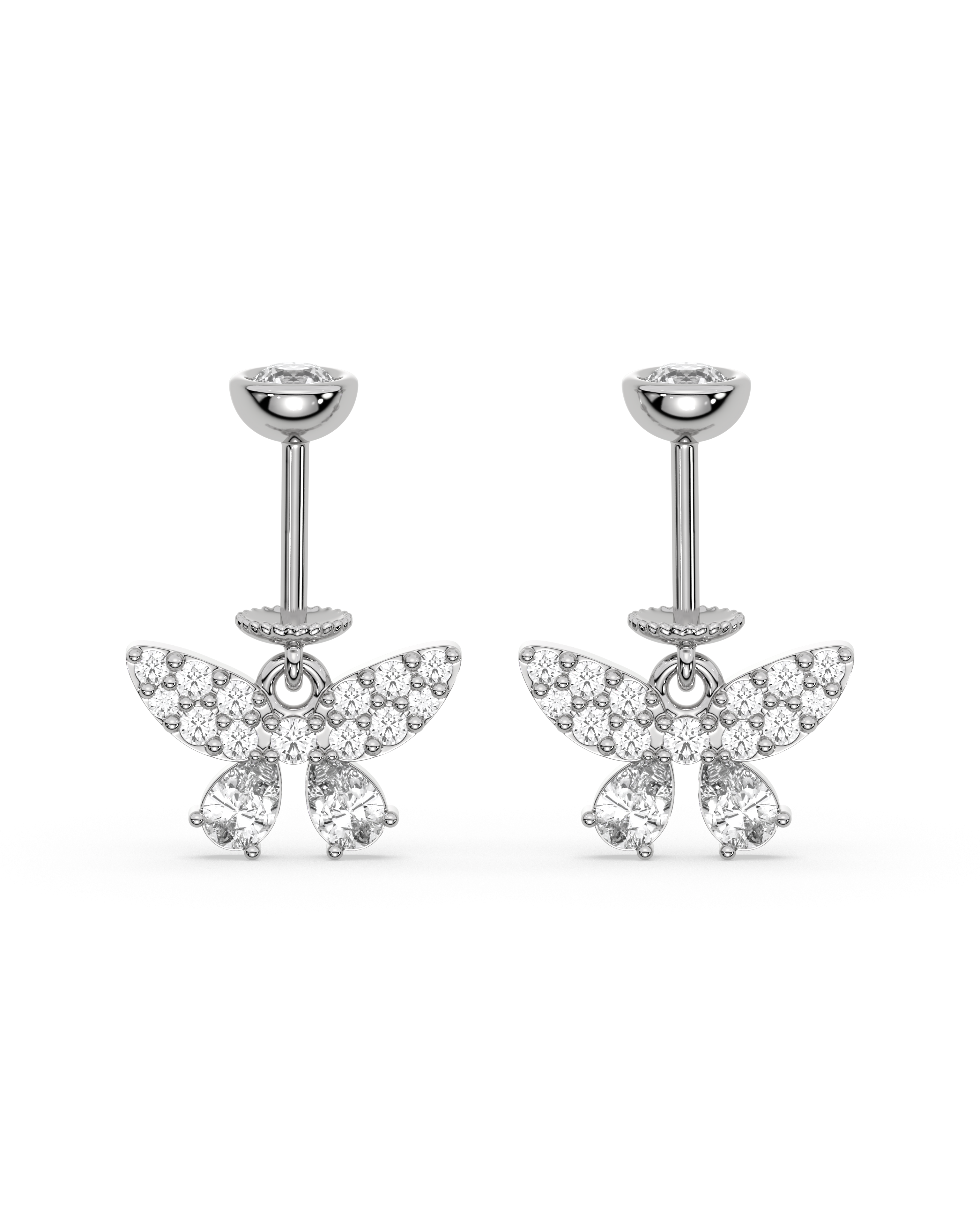 Radiant Butterfly Helix Hanging Earrings