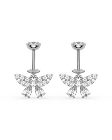 Radiant Butterfly Helix Hanging Earrings