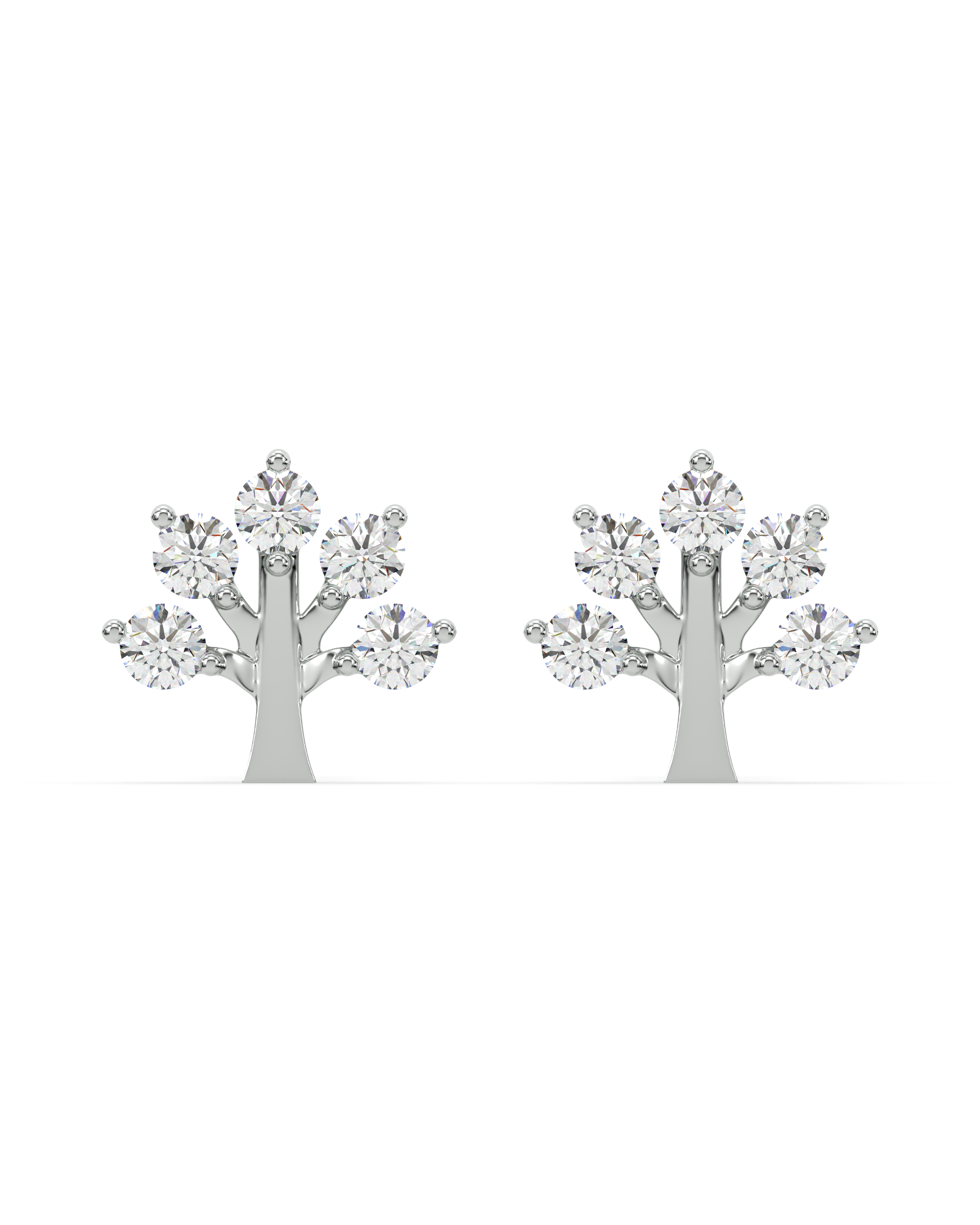 Tree Of Life - Zircon Enhanced Stud Earrings