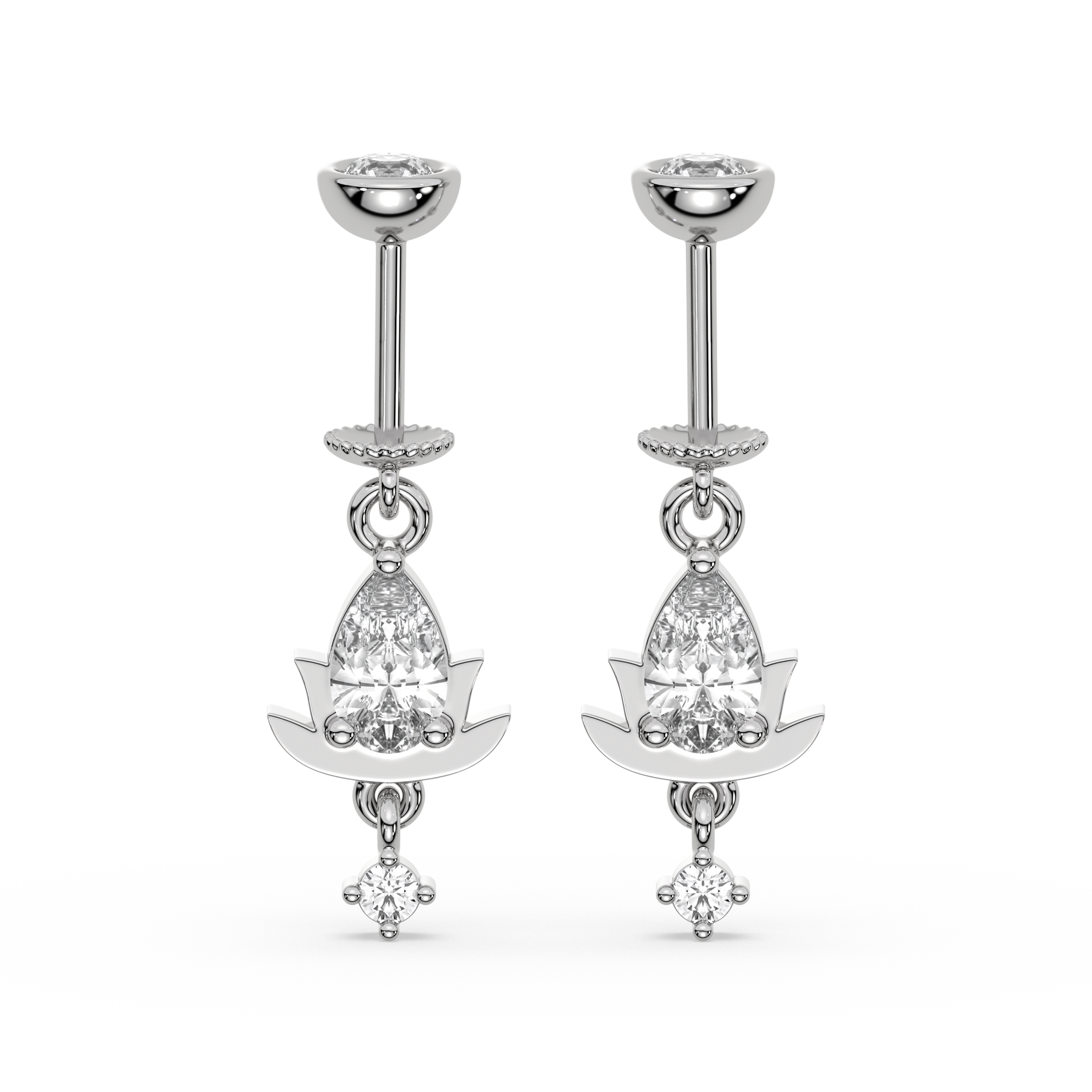 Modern Kamal Helix Hanging Earrings