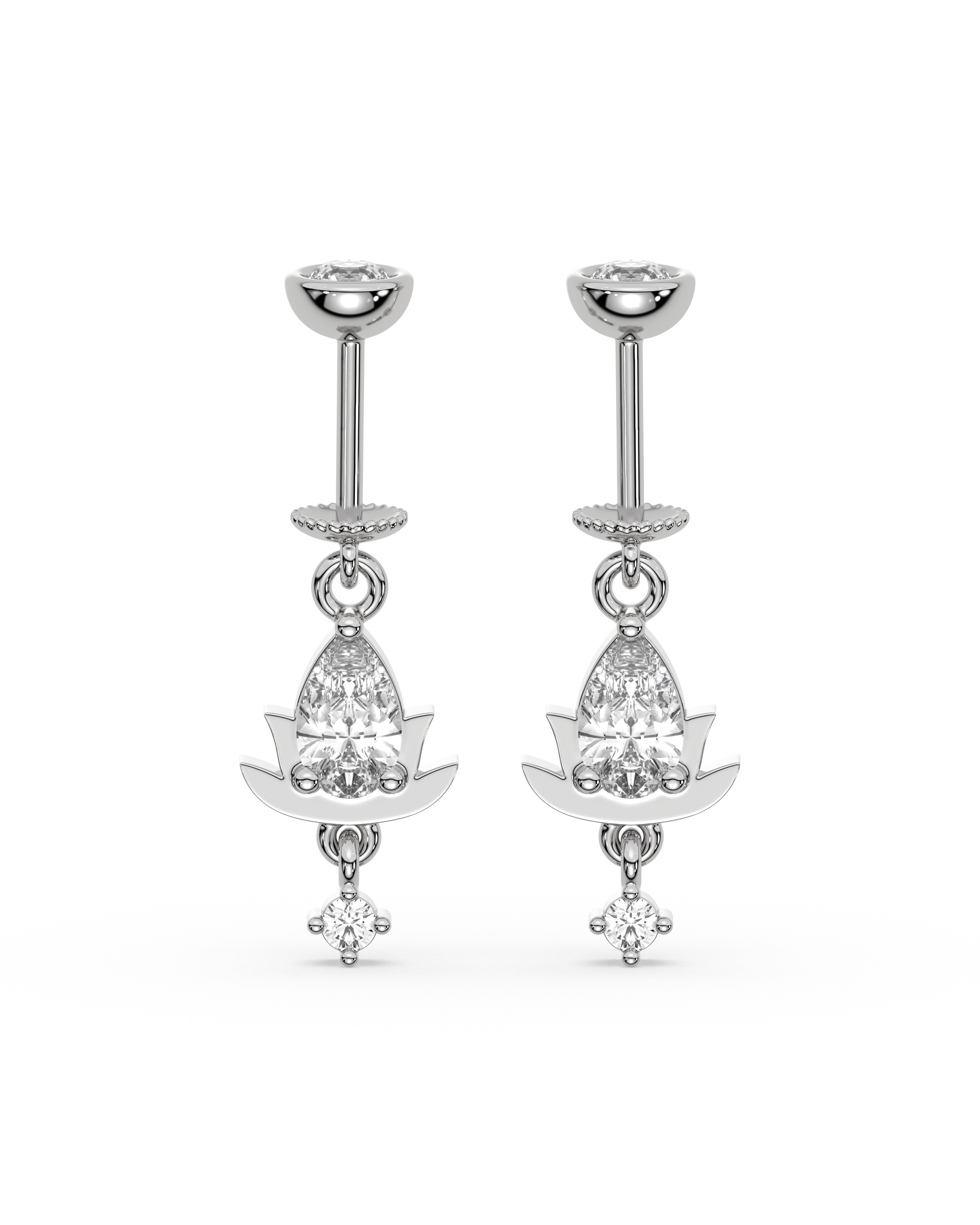 Modern Kamal Helix Hanging Earrings