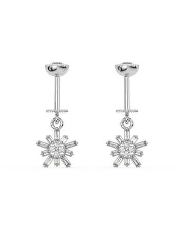 Flaky Crystal Helix Hanging Earrings