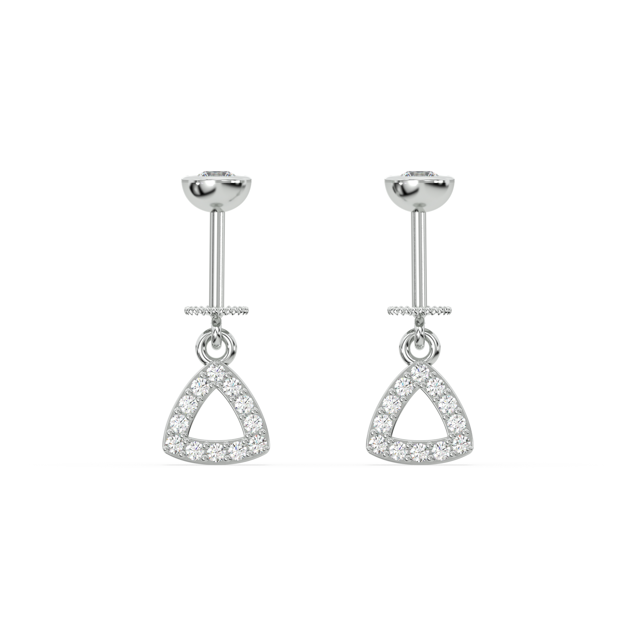 Aura Hollow Helix Hanging Earrings