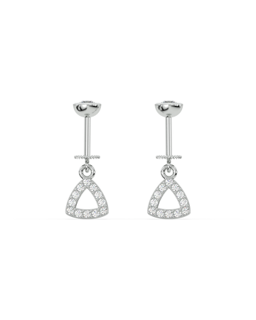 Aura Hollow Helix Hanging Earrings