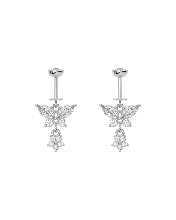 Butterfly Drop Helix Hanging Earrings