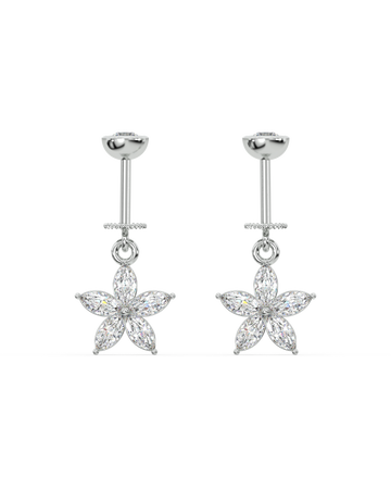 Marquise Starfish Helix Hanging Earrings
