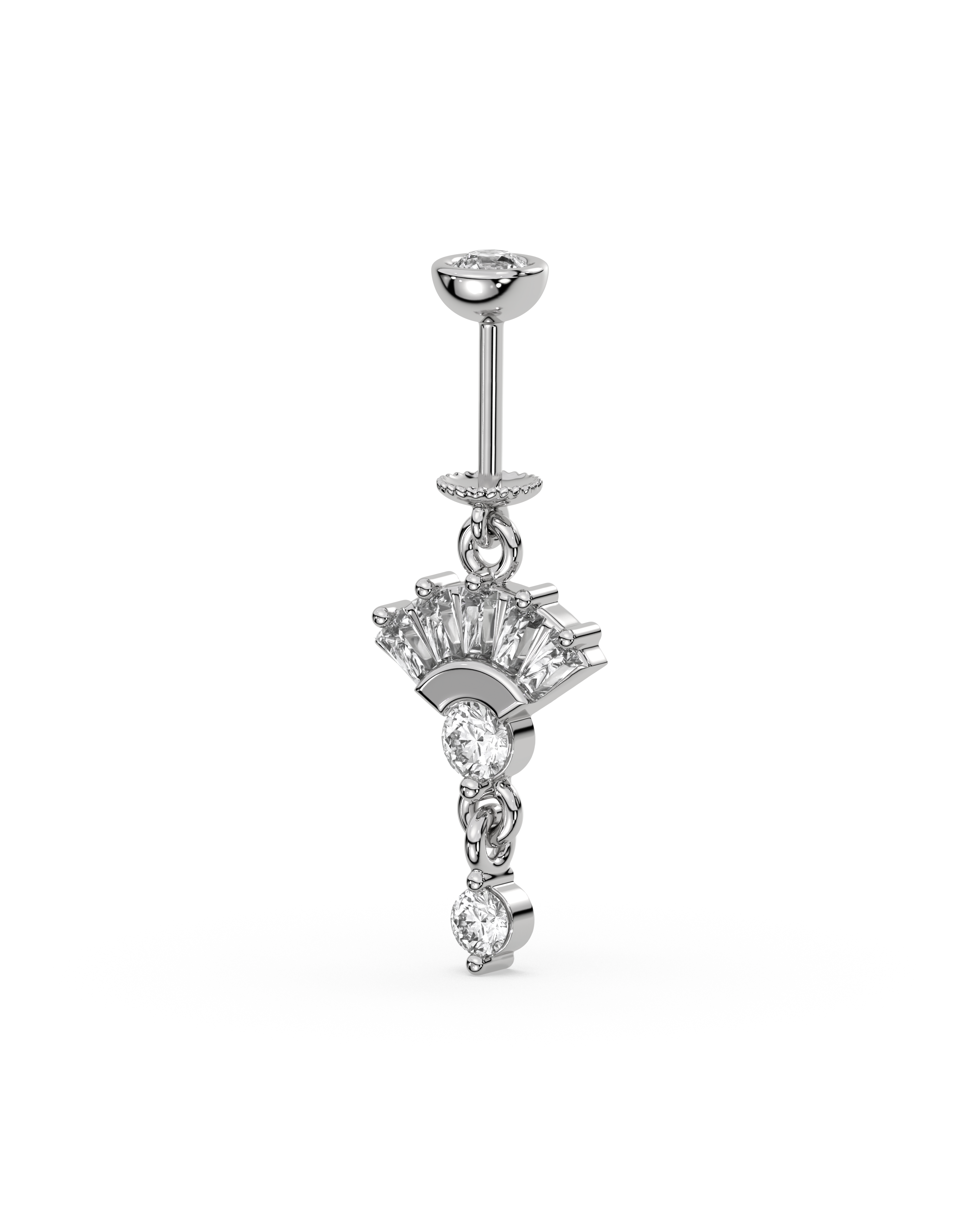 Zirconia Umbrella Helix Hanging Earrings