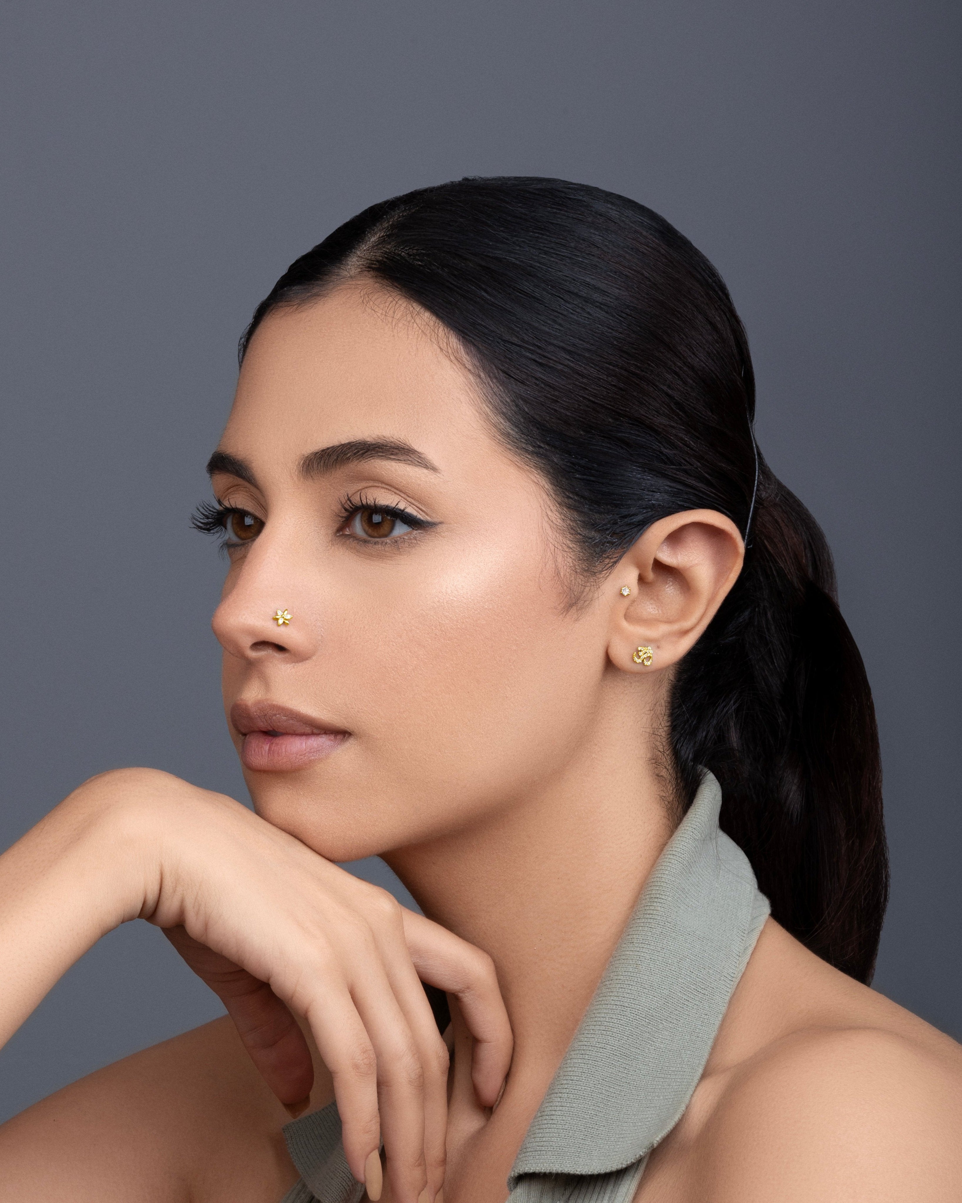 Aum  Om  Stud Earrings