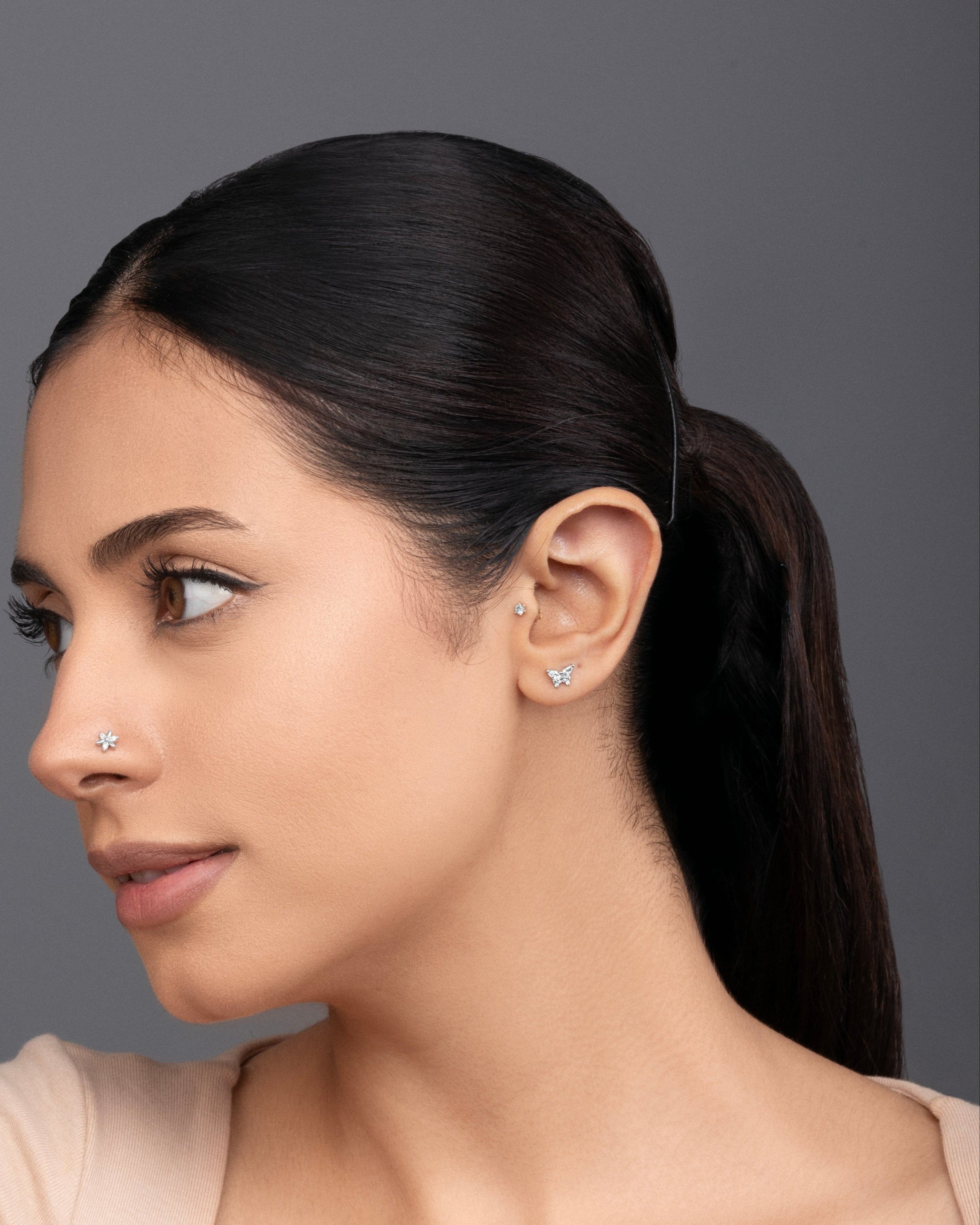 Radiant Butterfly Stud Earrings