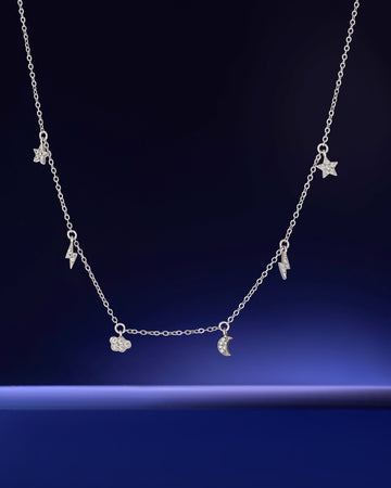 The Celestial Flow - Multiple Universal Charms Necklace
