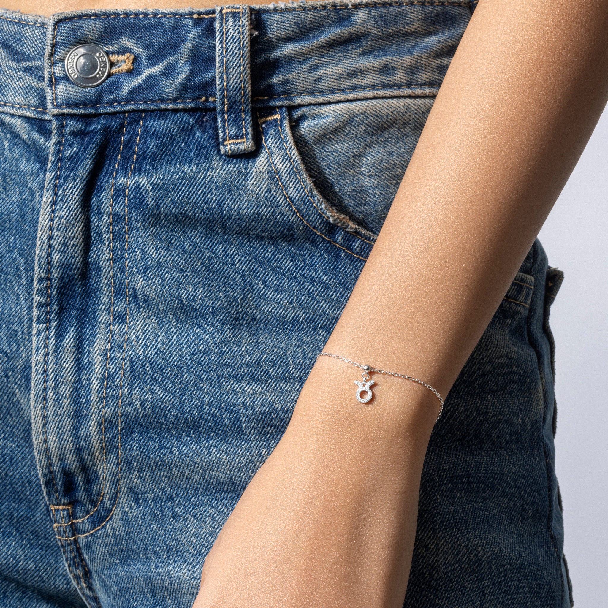Taurus Stone Pave' Zodiac Bracelet