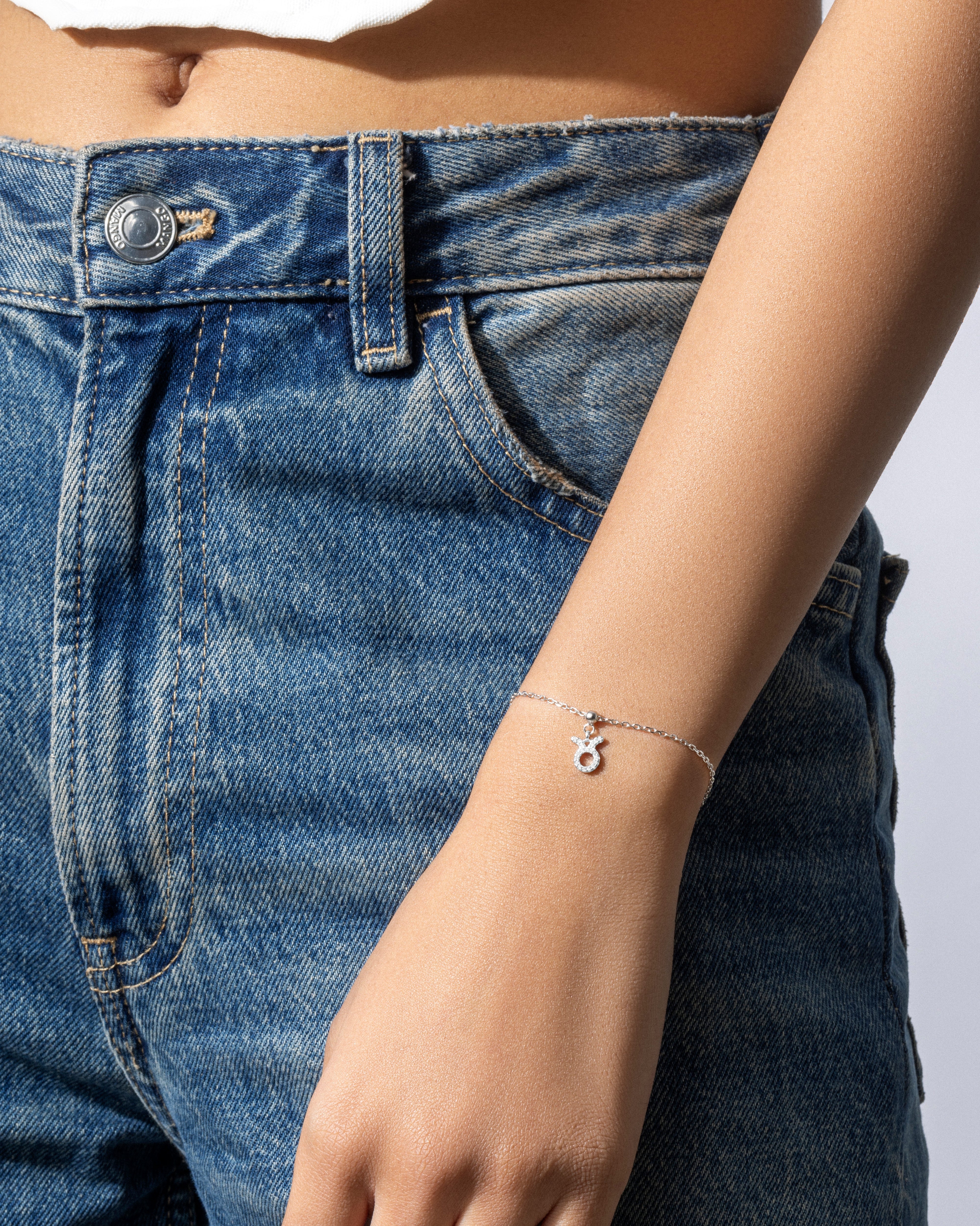 Taurus Stone Pave' Zodiac Bracelet