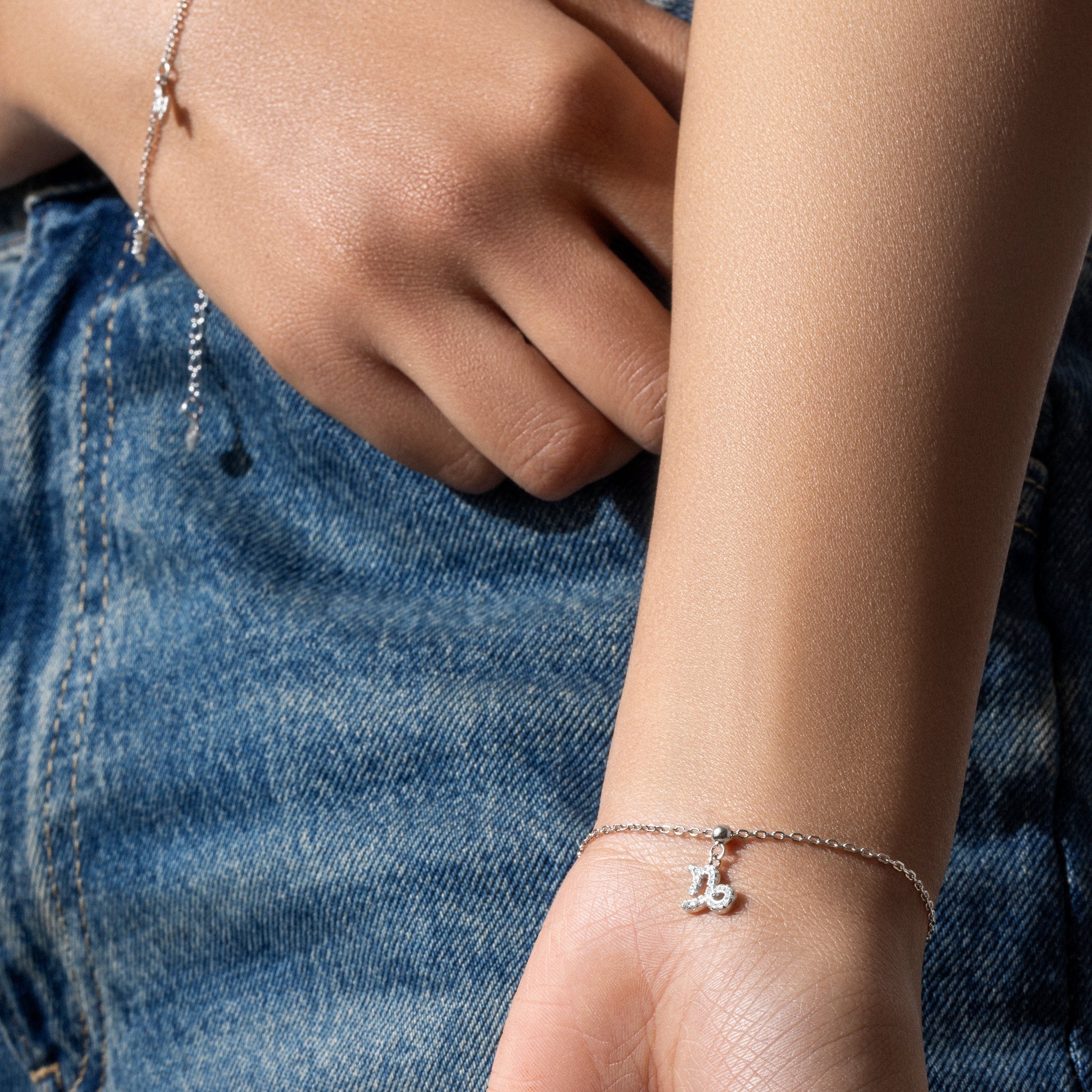 Capricorn Stone Pave' Zodiac Bracelet