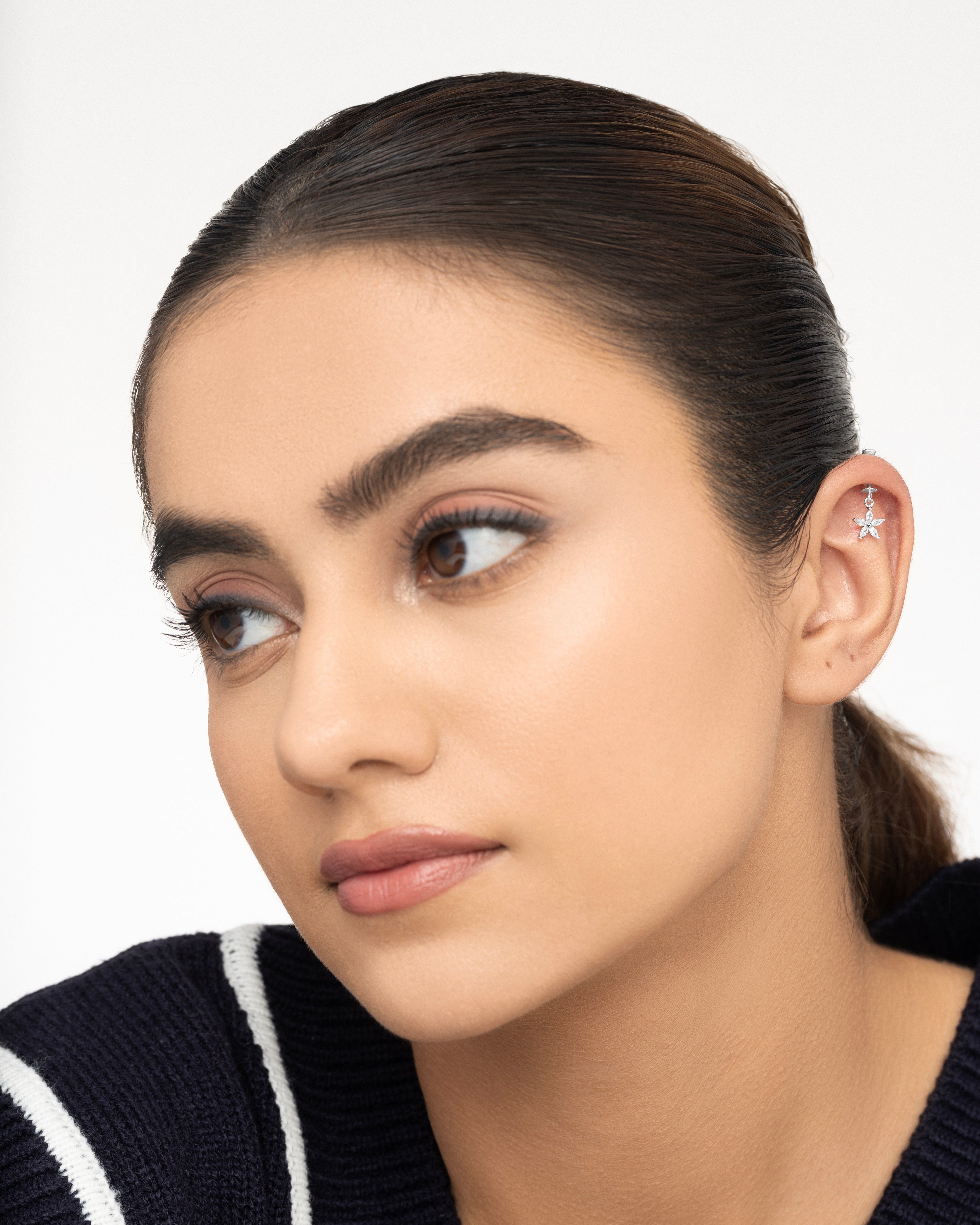 Marquise Starfish Helix Hanging Earrings