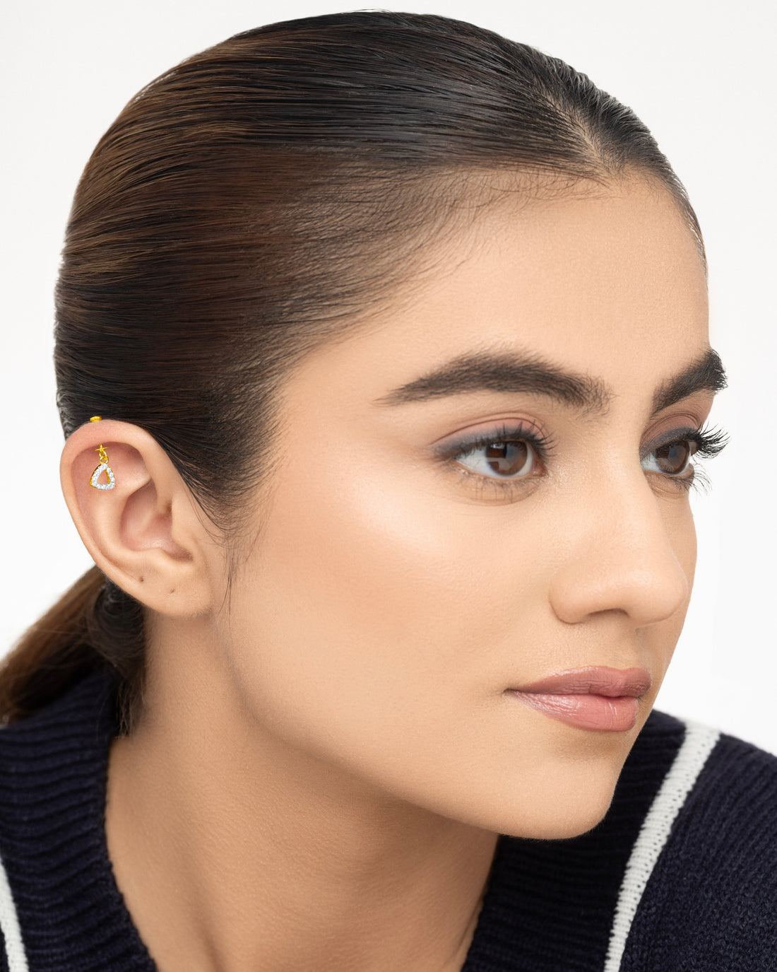 Aura Hollow Helix Hanging Earrings