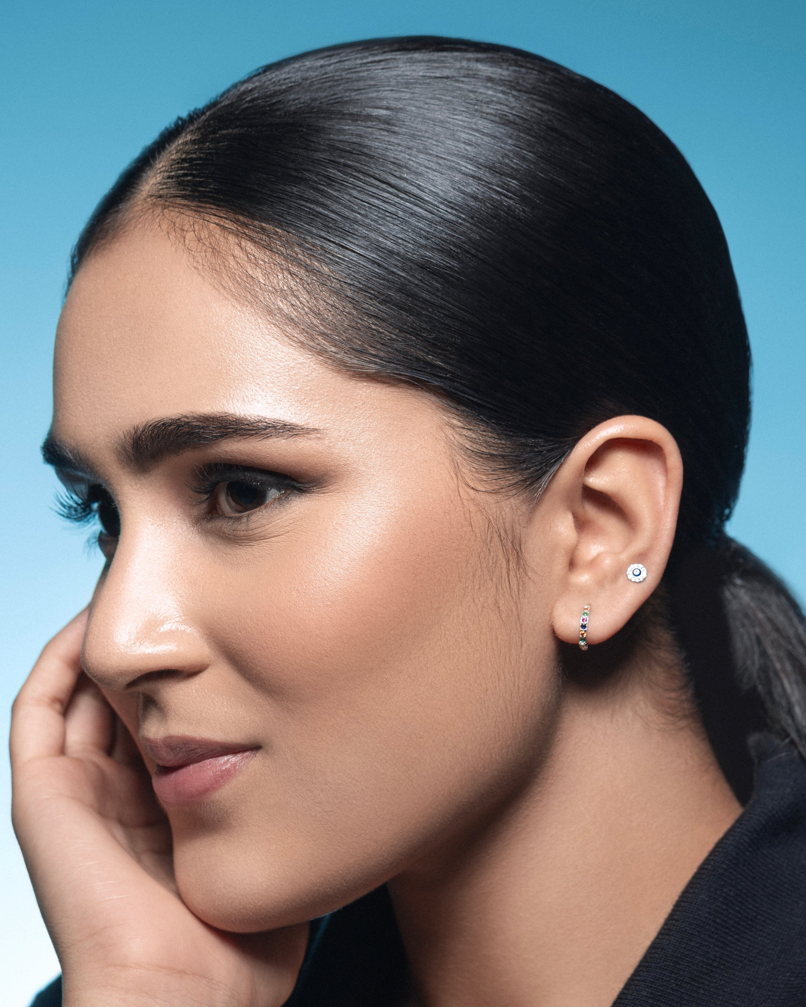 Hamsa Hand Turkish Stud Earrings