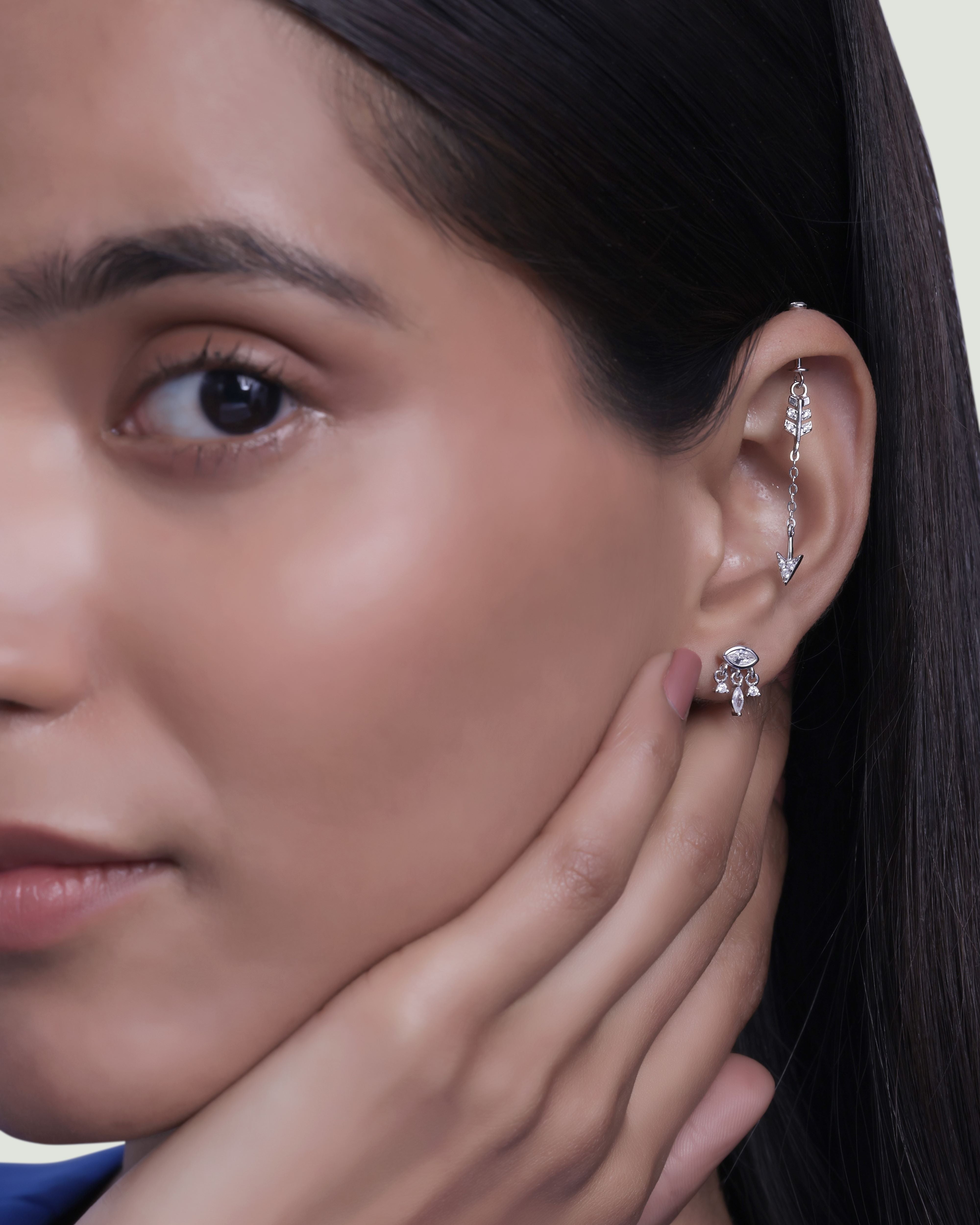 Arrow Helix Piercings Hanging Earrings