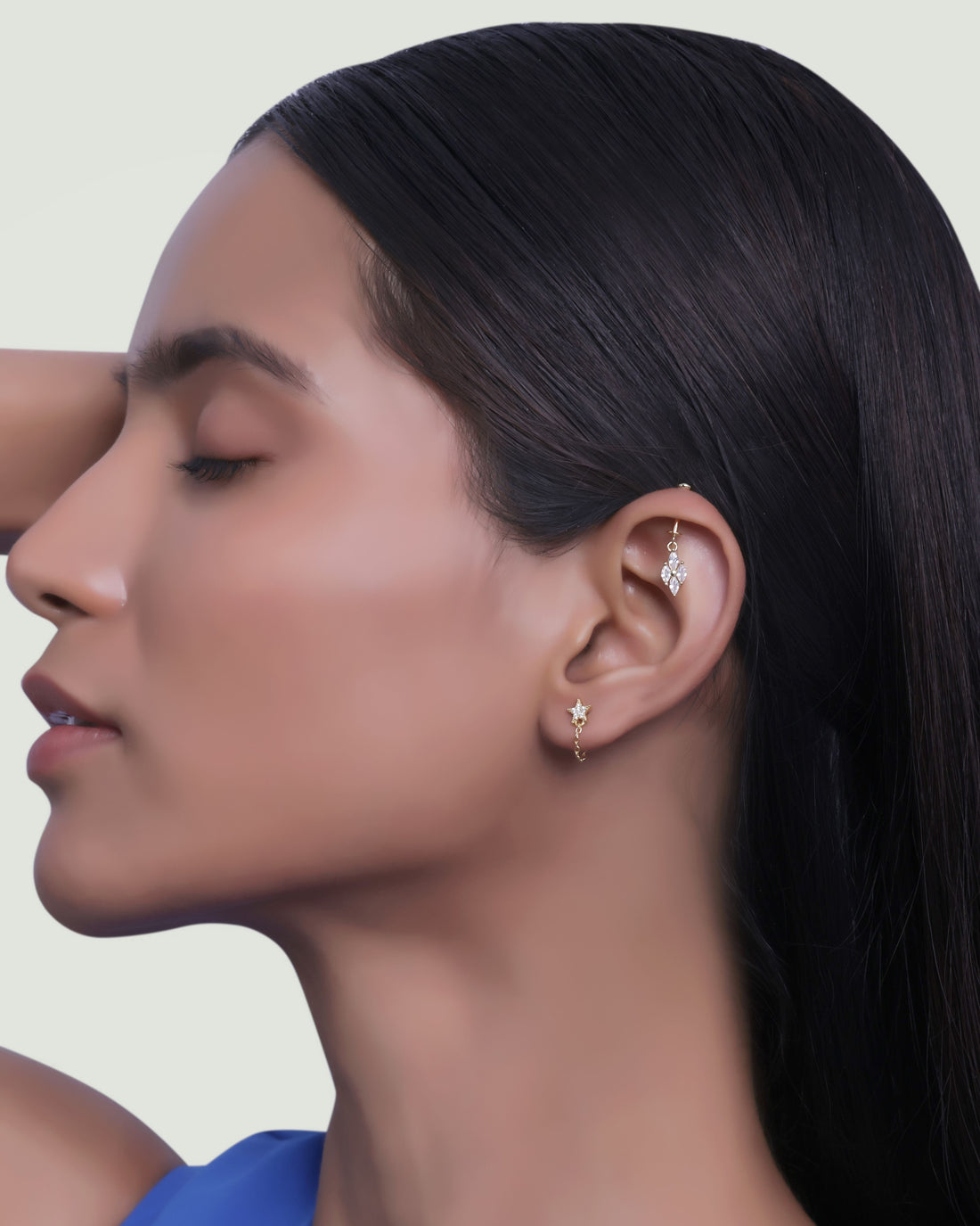 Camellia Helix Piercings Hanging Earrings