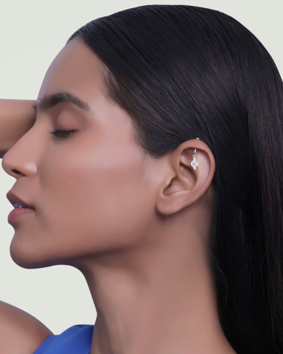 Camellia Helix Piercings Hanging Earrings