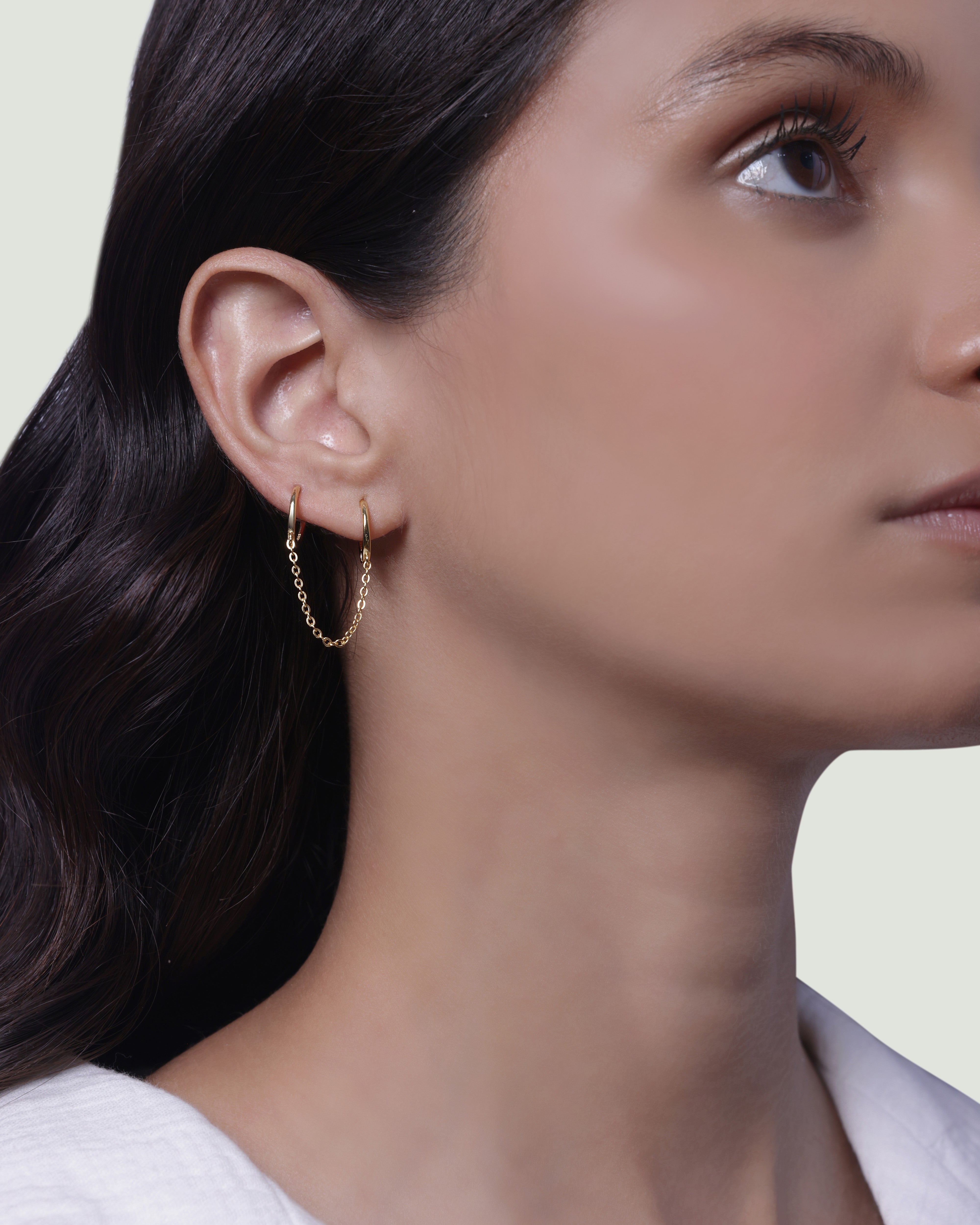 Chain Connector Essential Hoop Chain Earrings