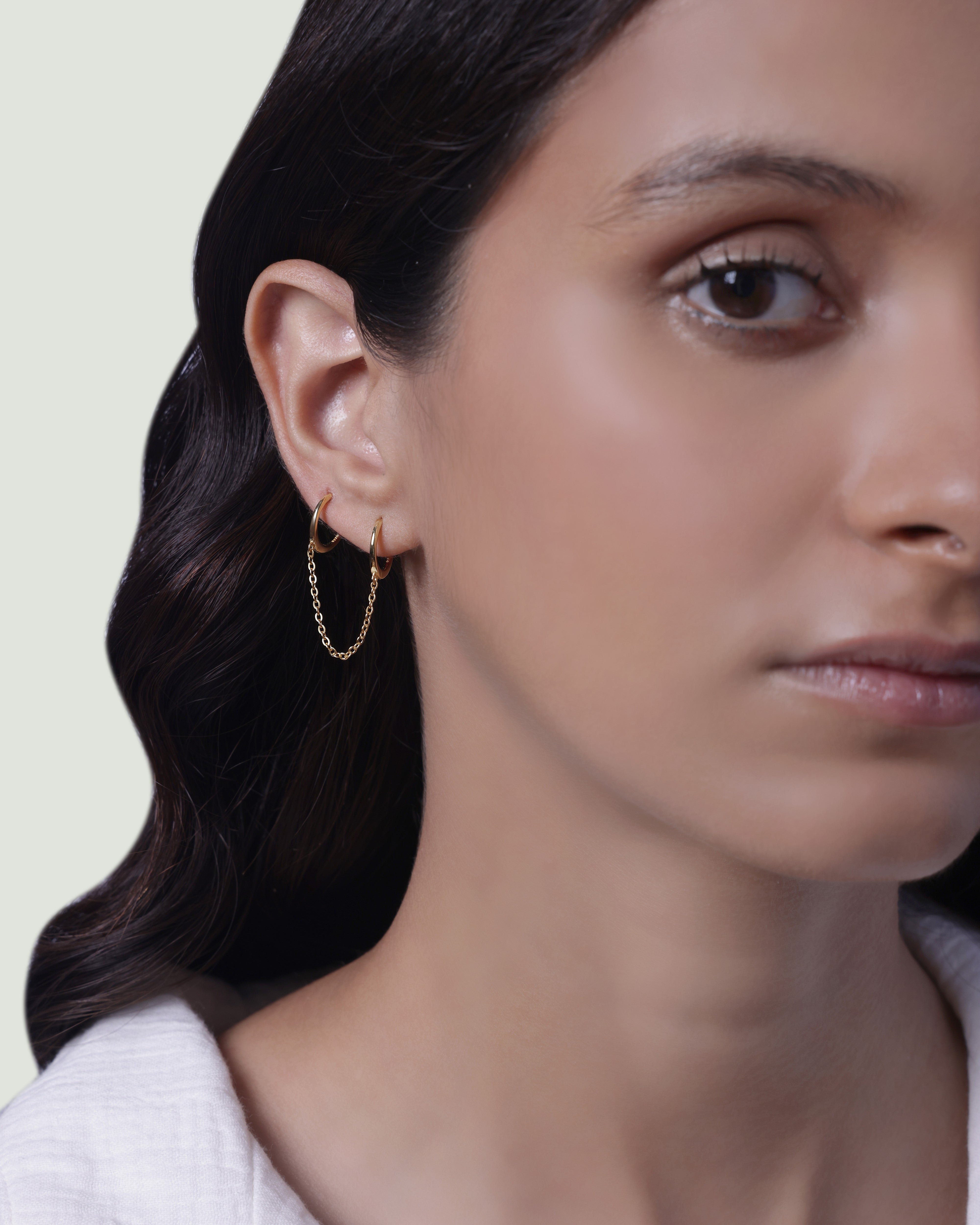 Chain Connector Essential Hoop Chain Earrings