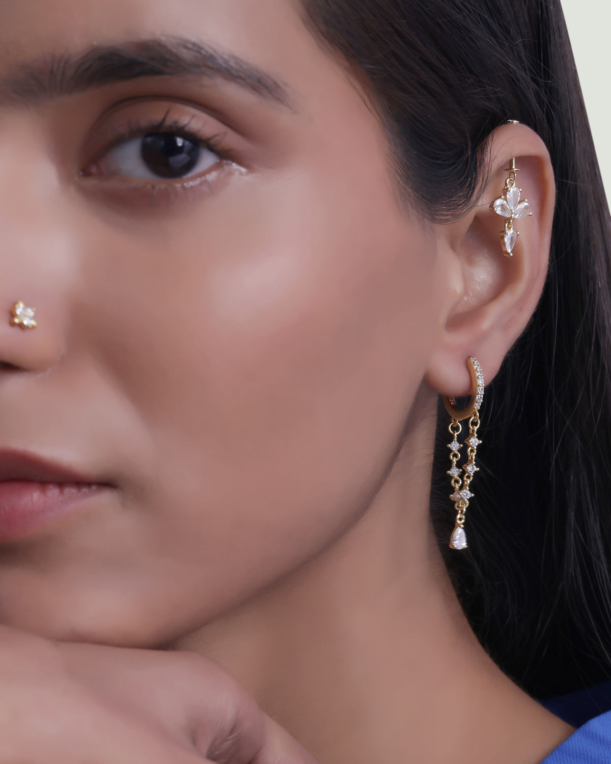 Glimmer Helix Piercings Hanging Earrings