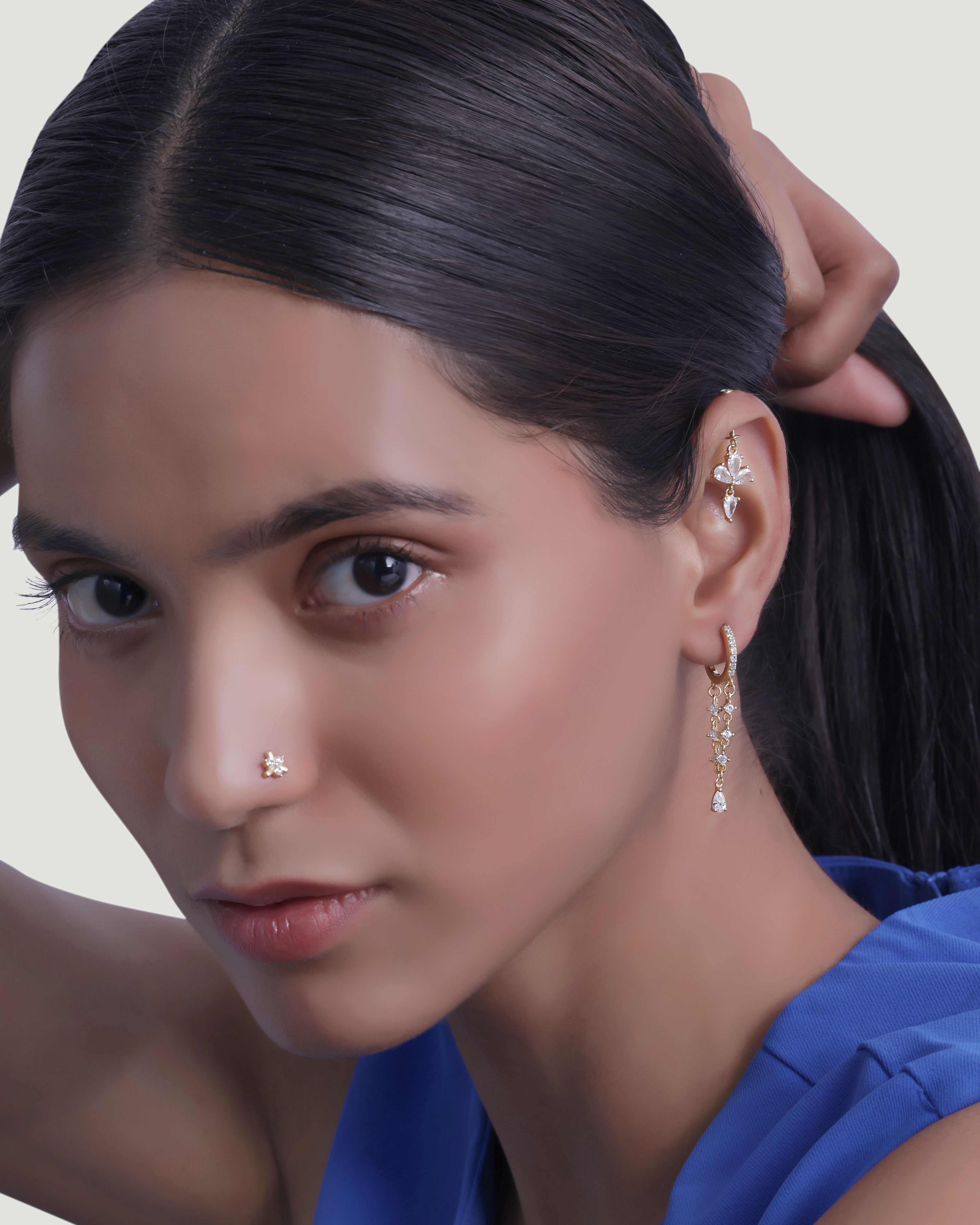 Glimmer Helix Piercings Hanging Earrings