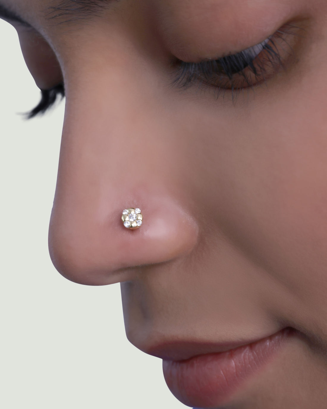 Aurora Flower Nose Pin