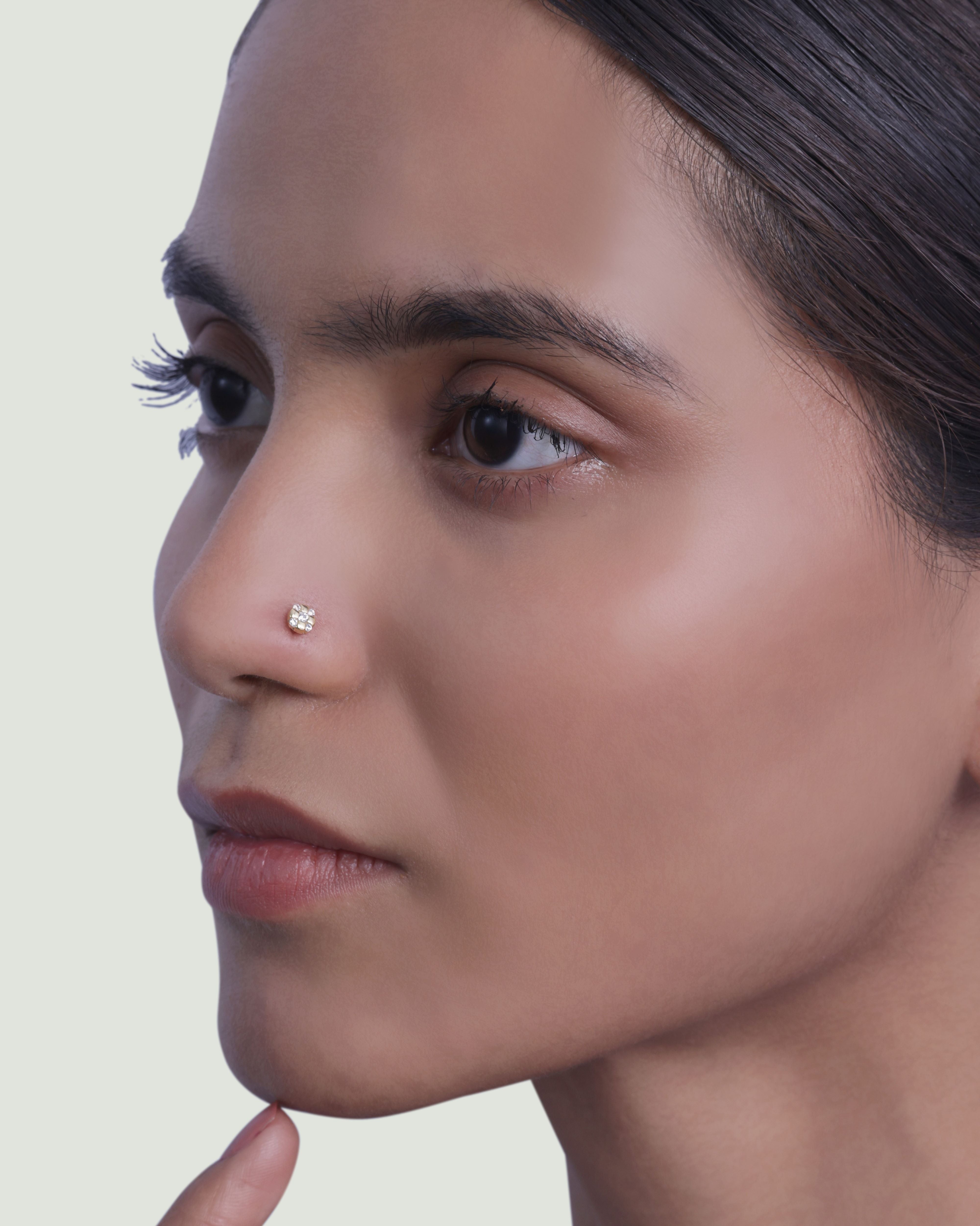 Aurora Flower Nose Pin