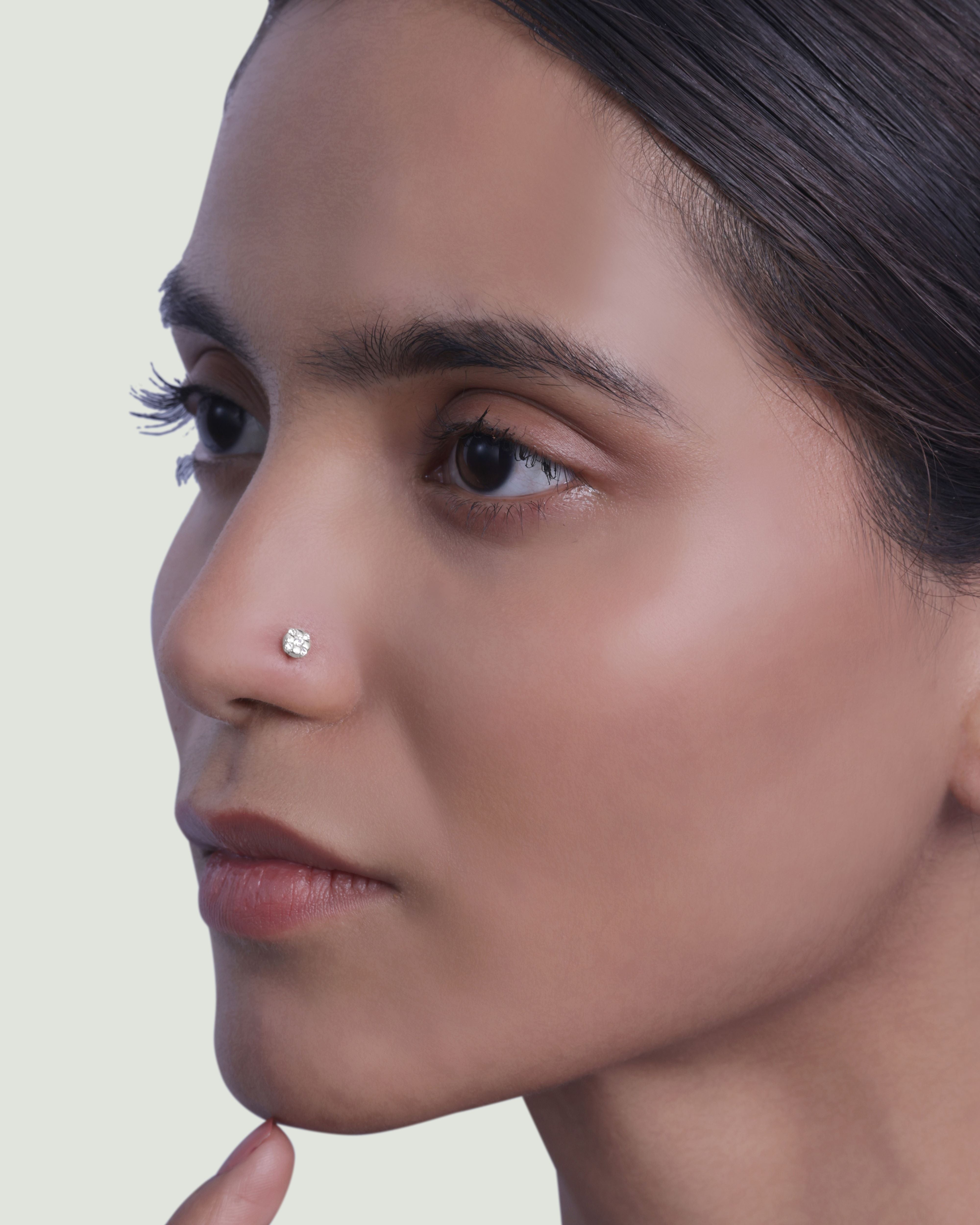 Aurora Flower Nose Pin