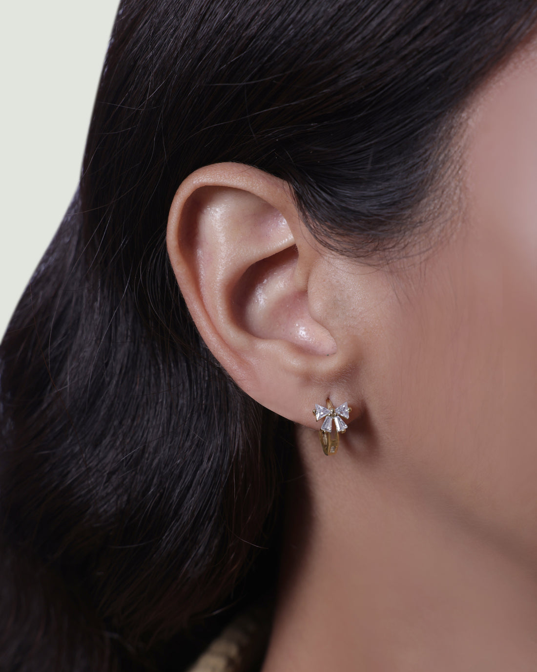 Bow Tie Dainty Hoop Earrings