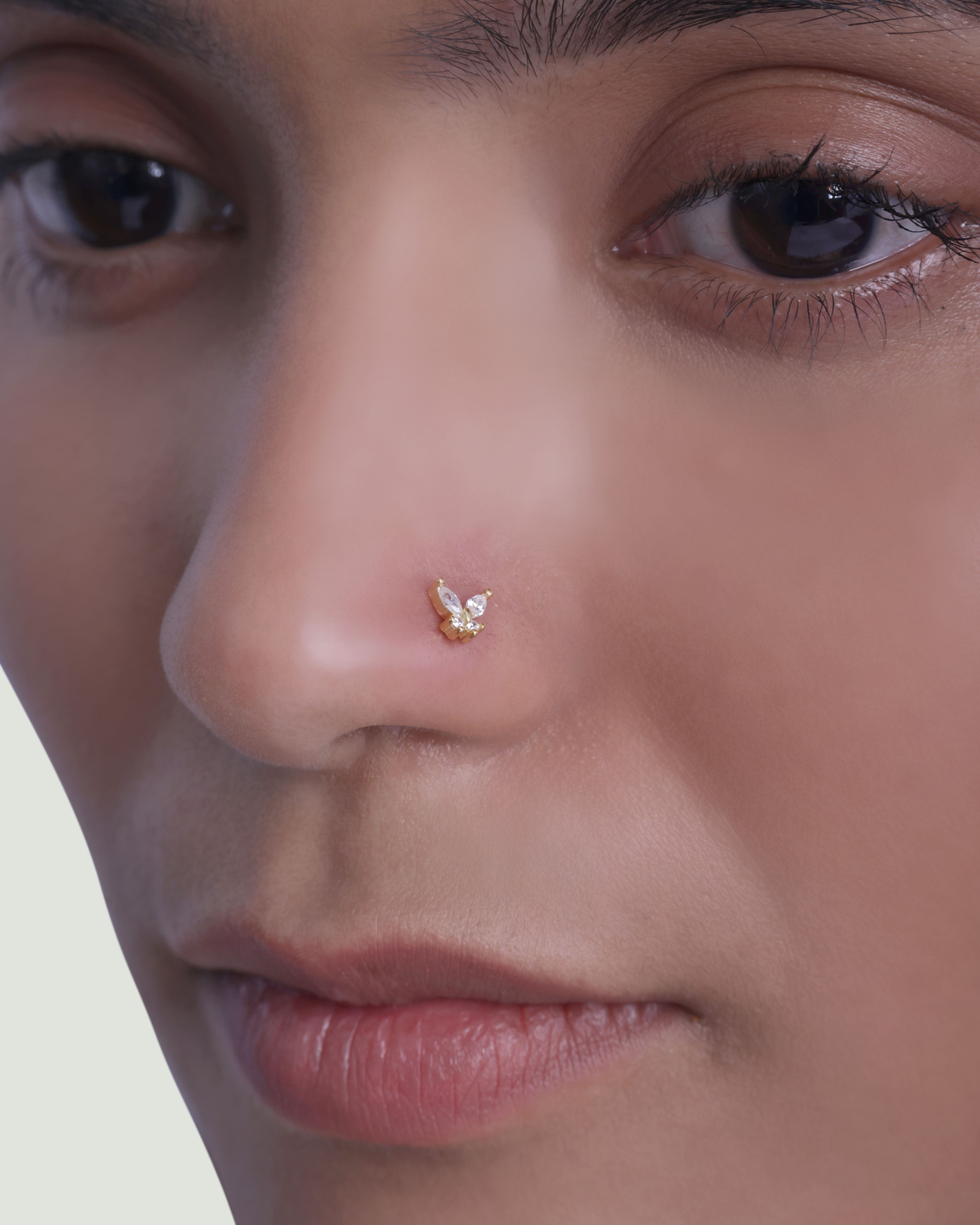 Butterfly Glow Nose Pin