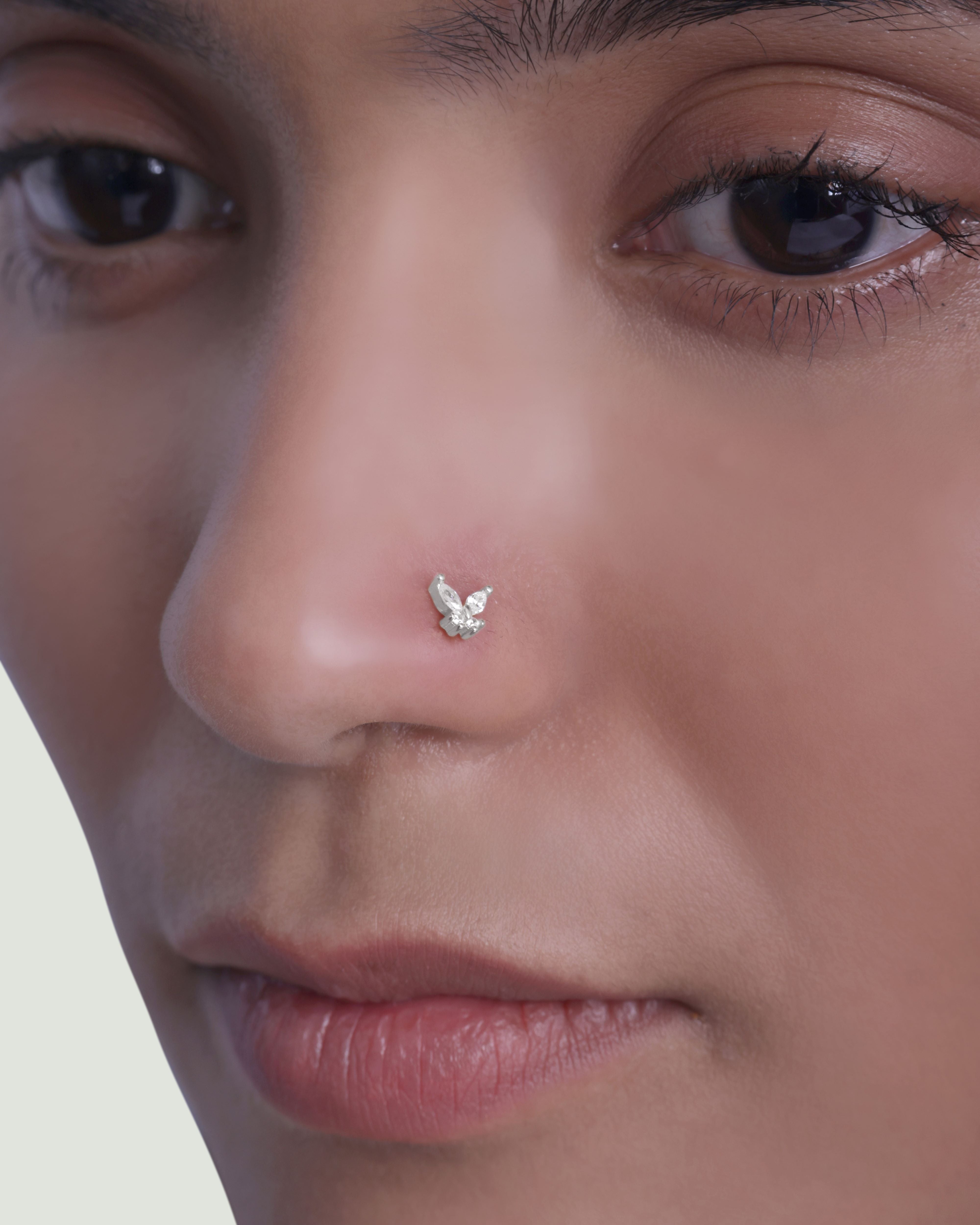 Butterfly Glow Nose Pin