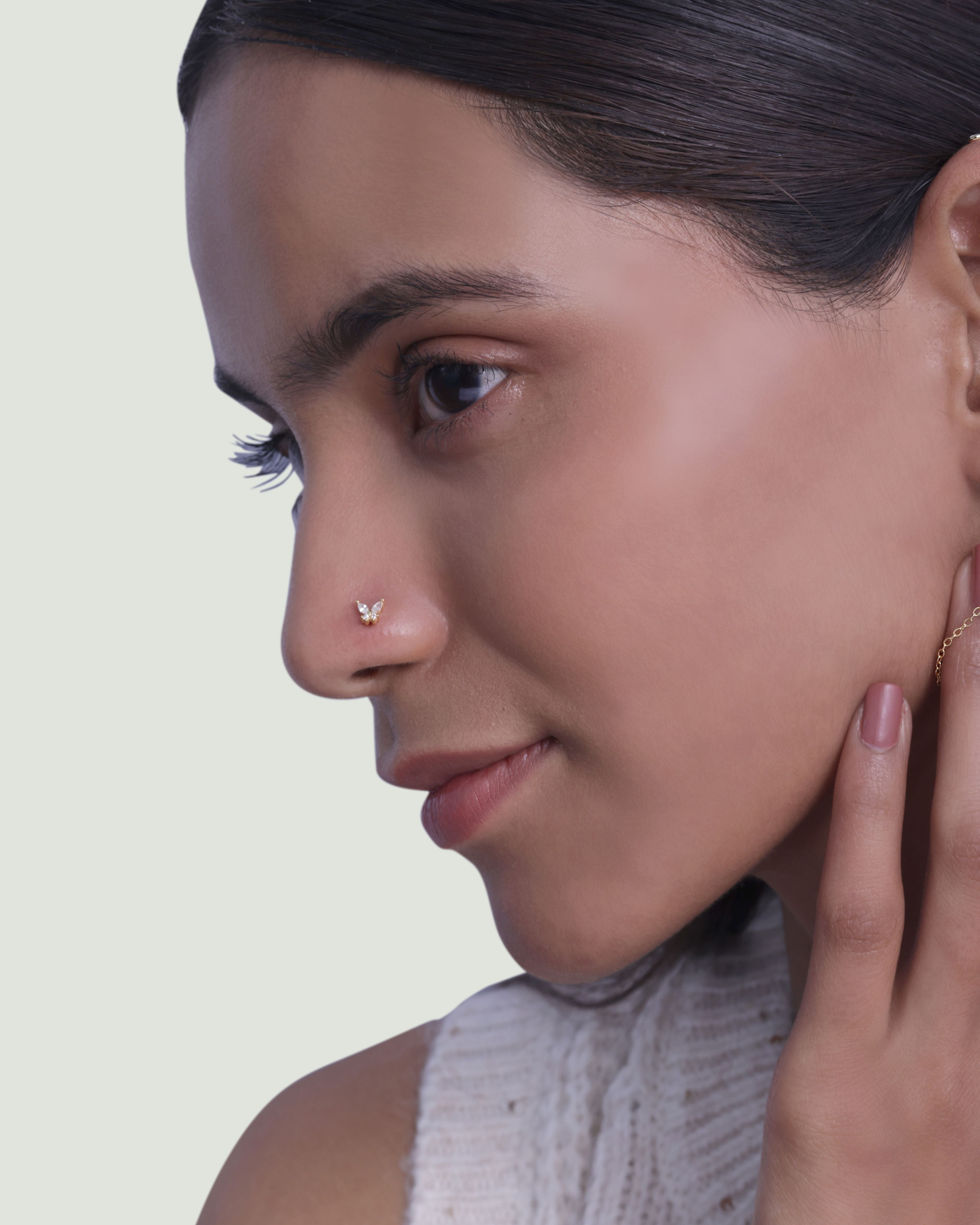 Butterfly Glow Nose Pin