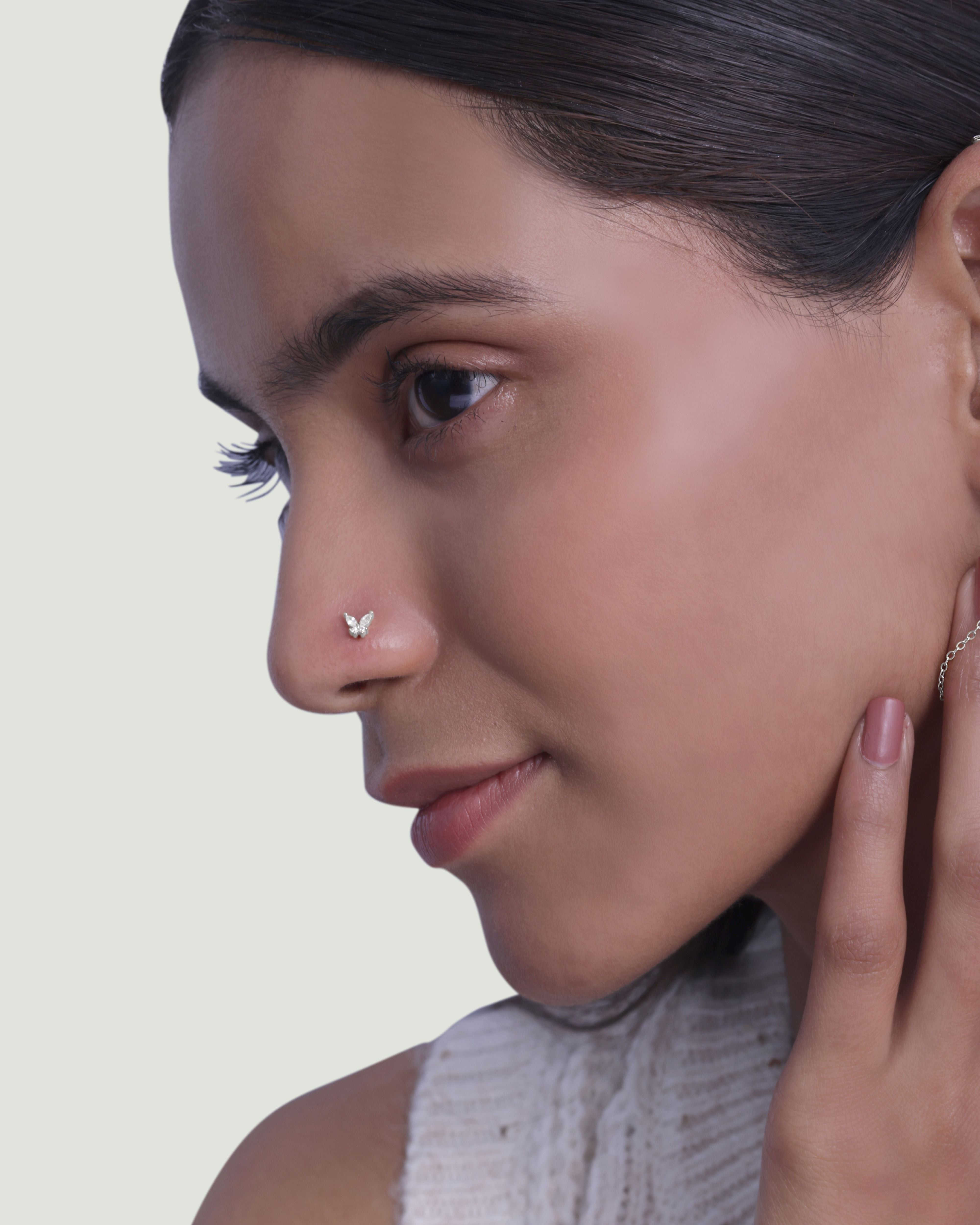 Butterfly Glow Nose Pin