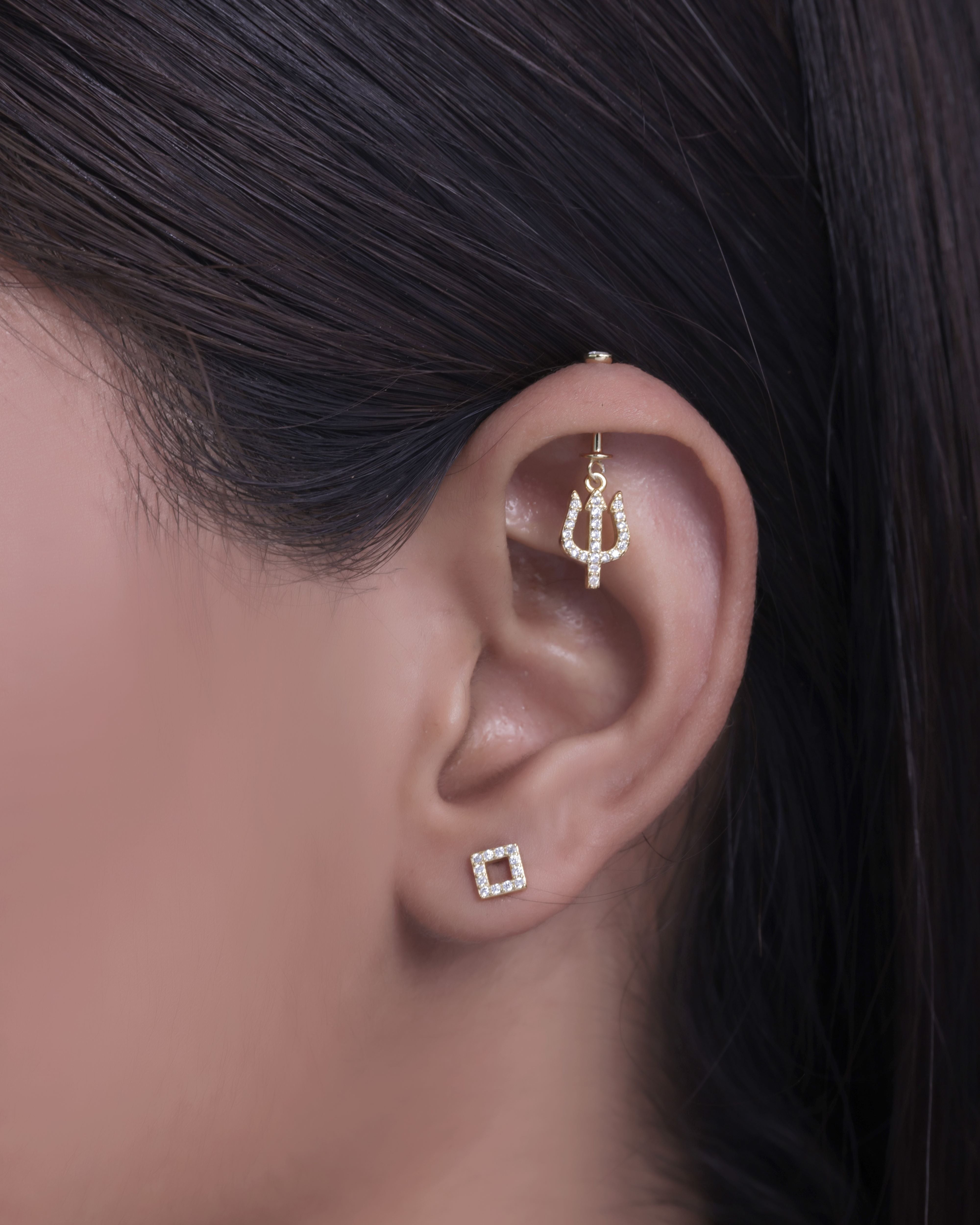 Trisul Helix Piercings Hanging Earrings