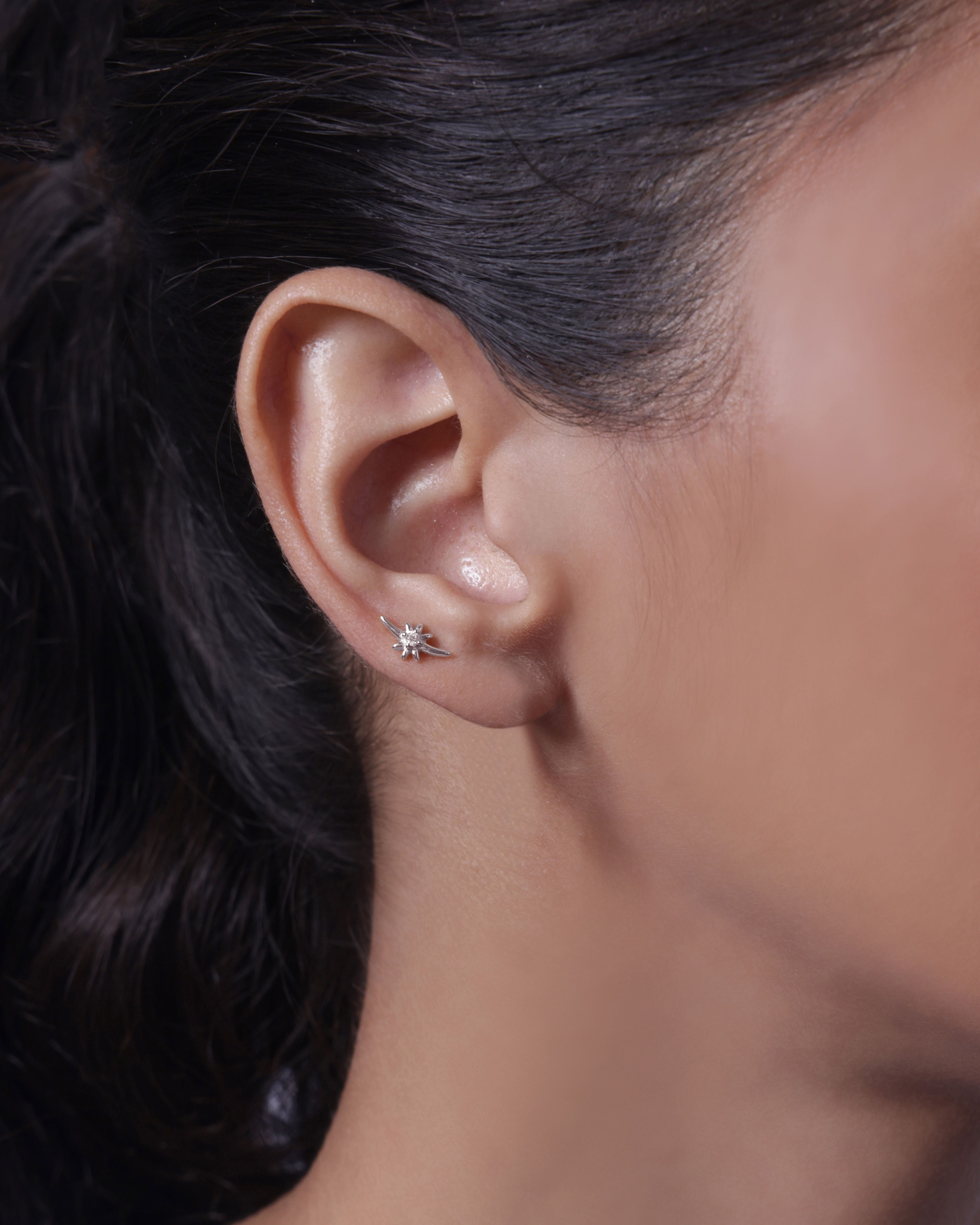 Stellar Shine Stud Flat Back Stud Earrings