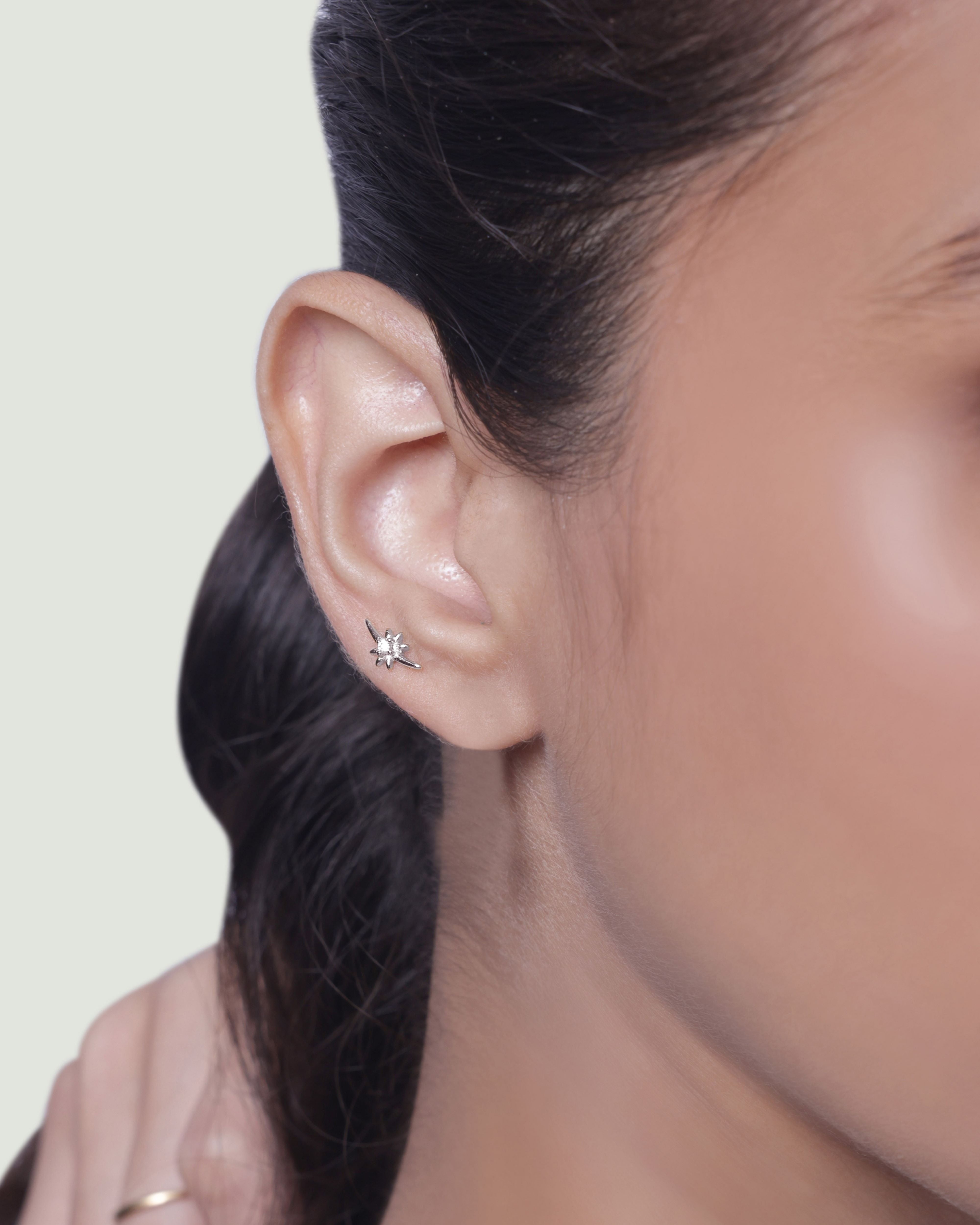 Stellar Shine Stud Flat Back Stud Earrings