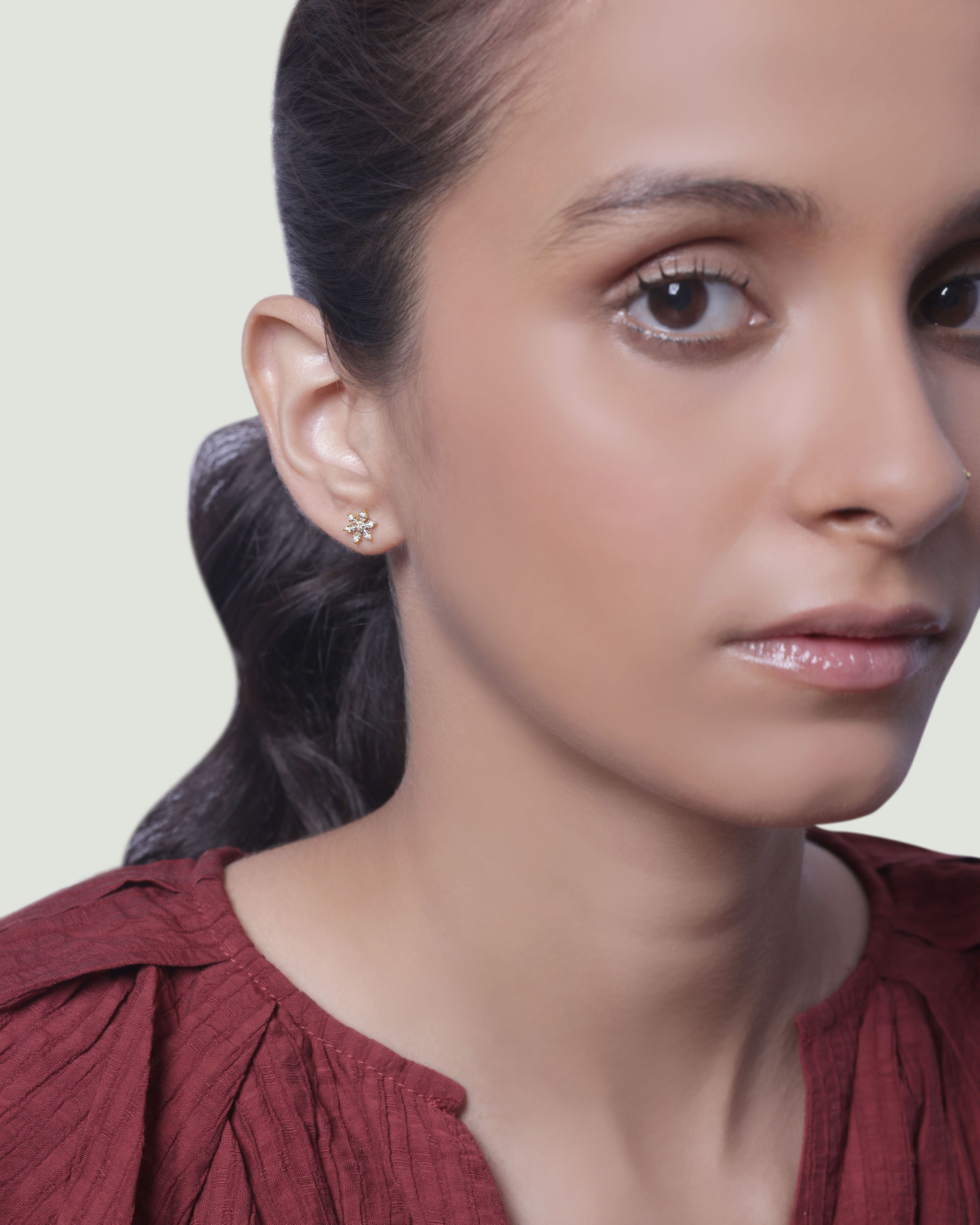 Snowflake Stud Earrings