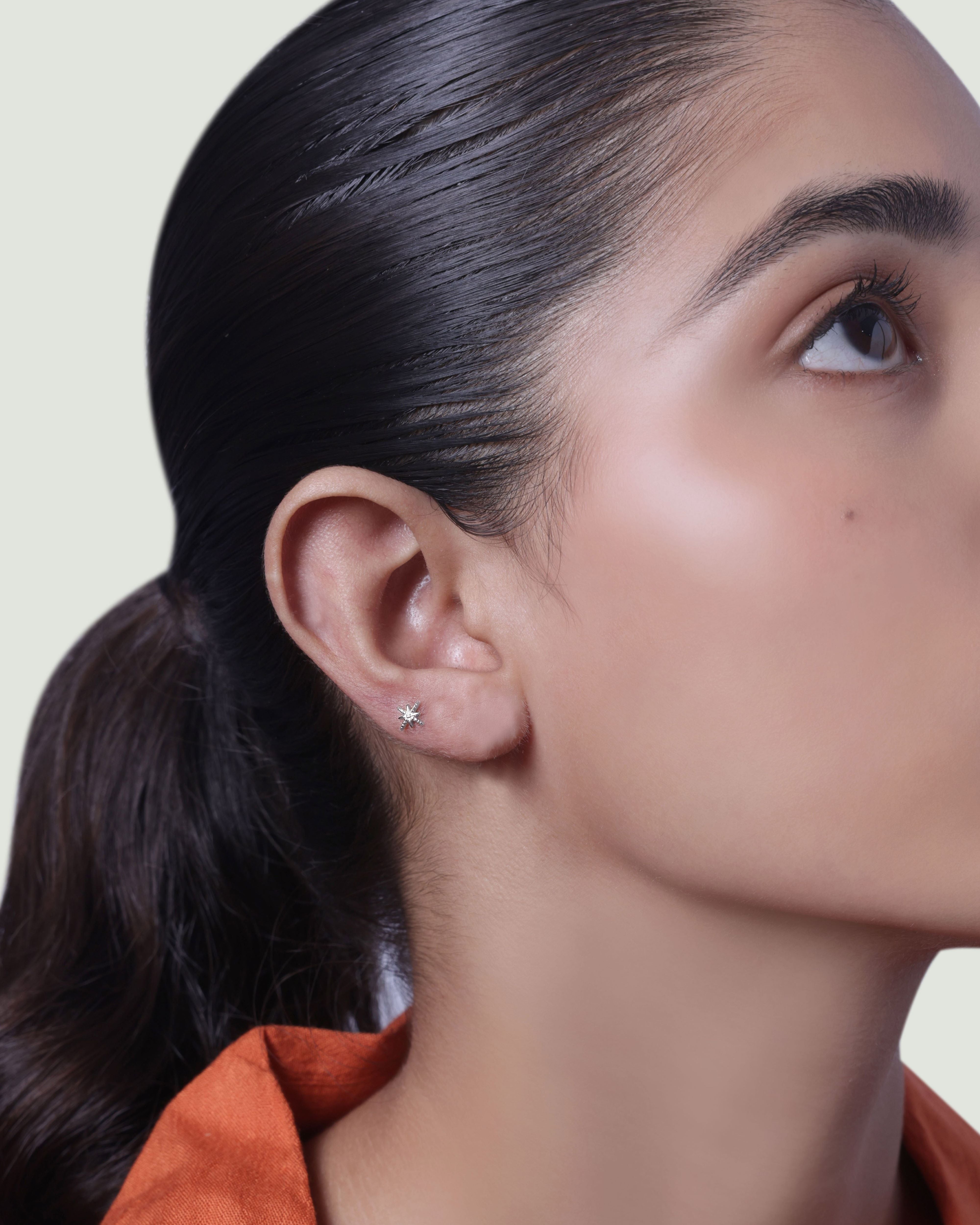 Dainty Star Flat Back Screw Stud Earrings