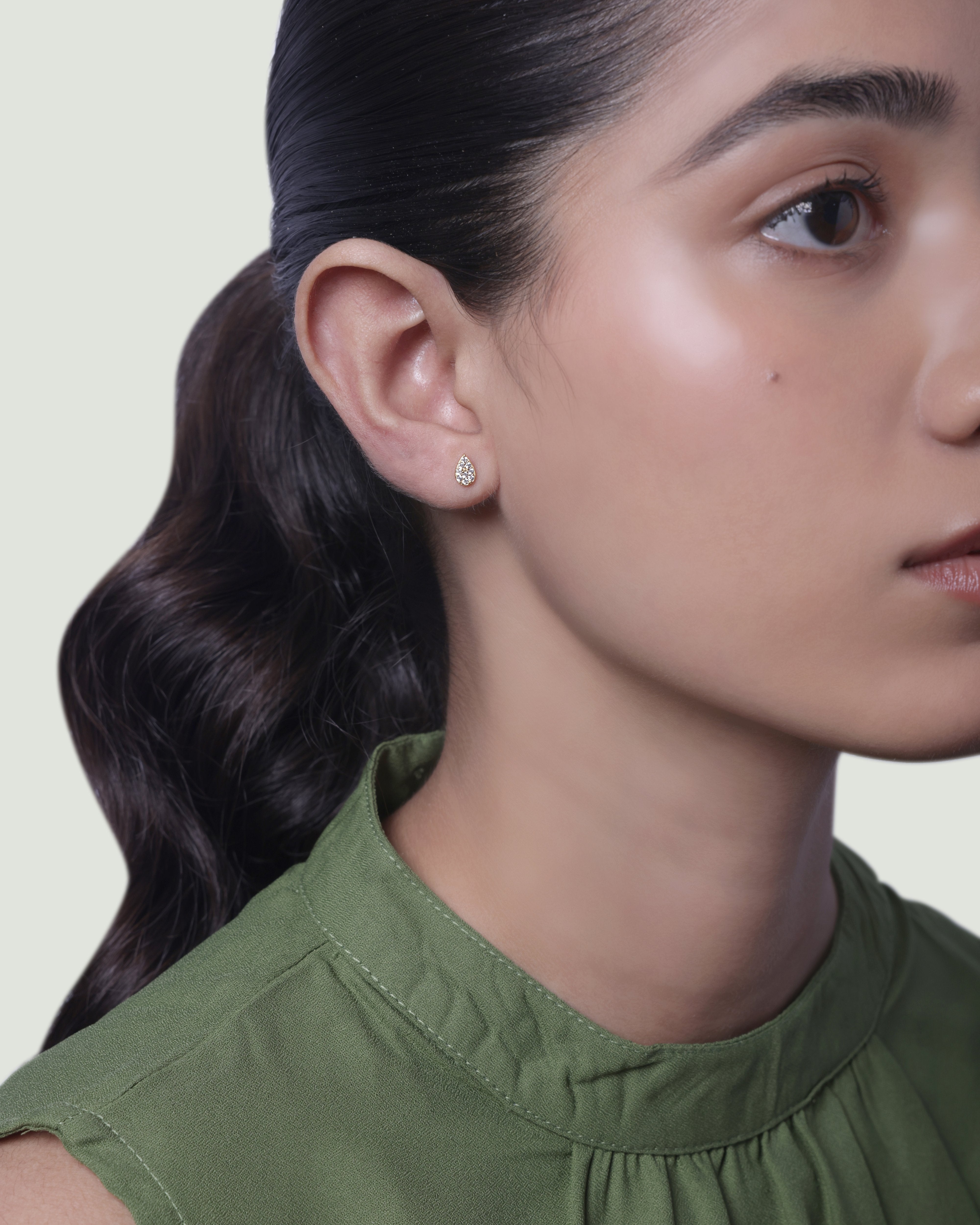 Rain Drop Minimal Stud Earrings