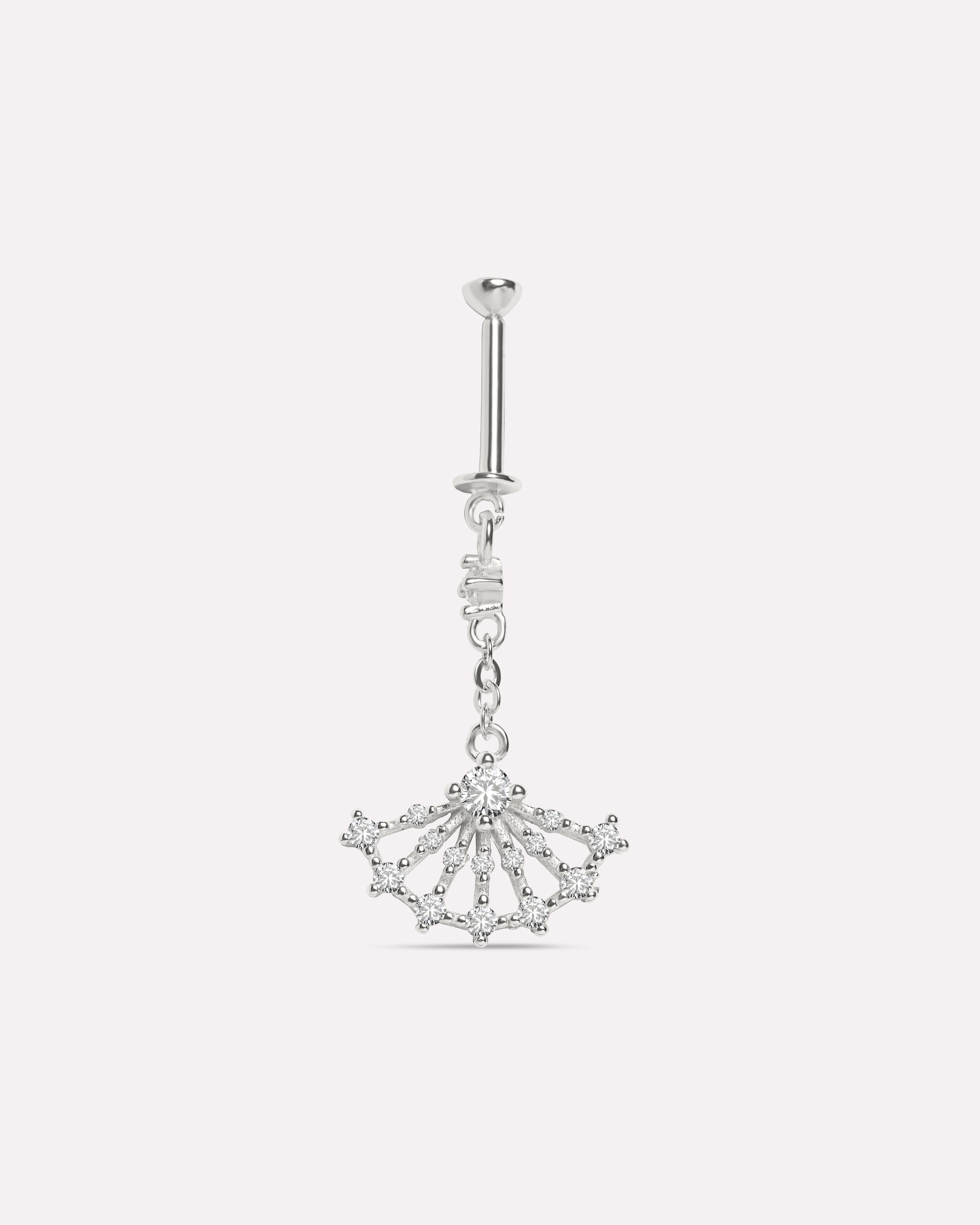 Celestia Fan Drop Helix Hanging Earrings