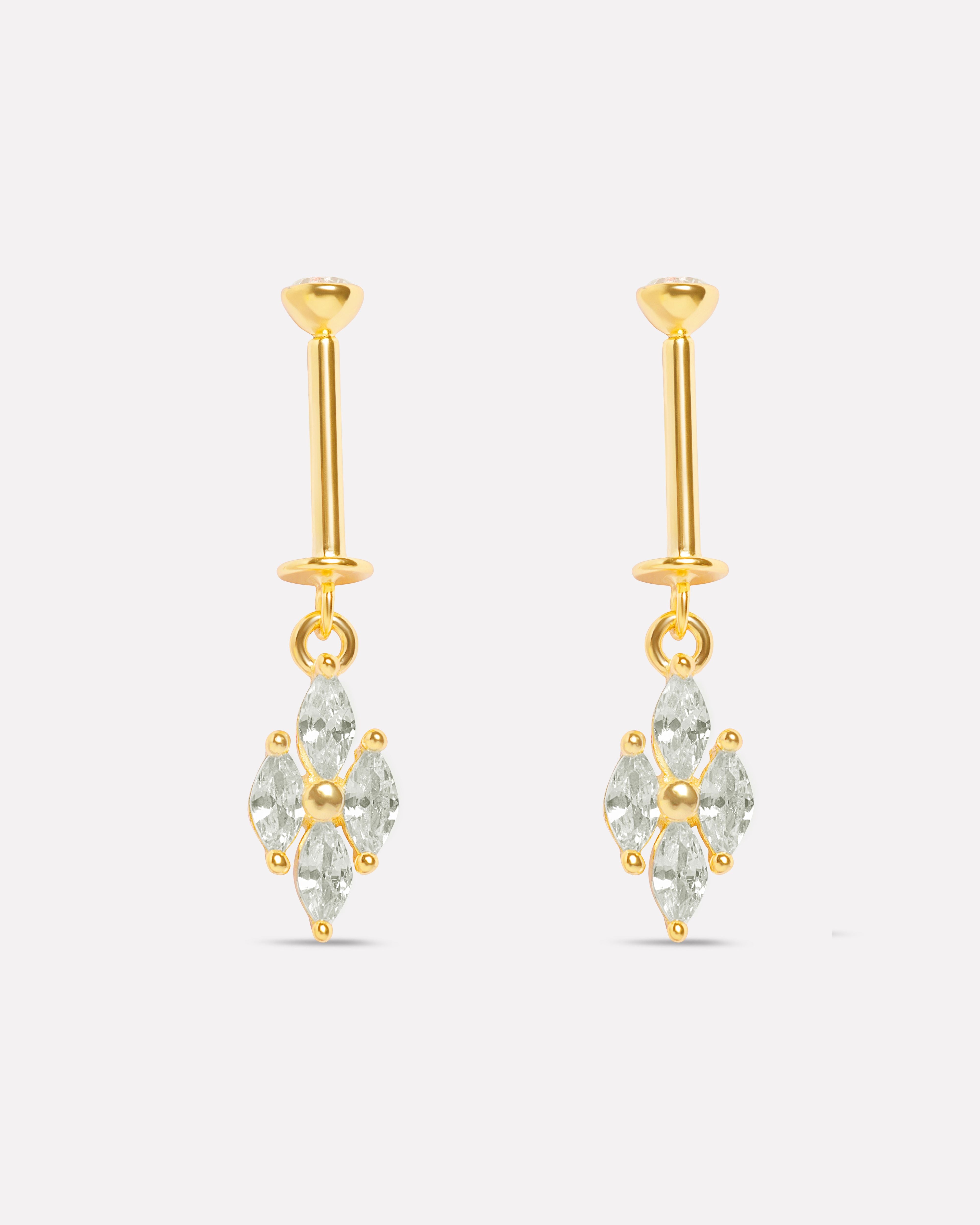 Camellia Helix Piercings Hanging Earrings