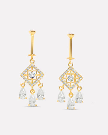 Starlume Crystal Helix Piercings Hanging Earrings