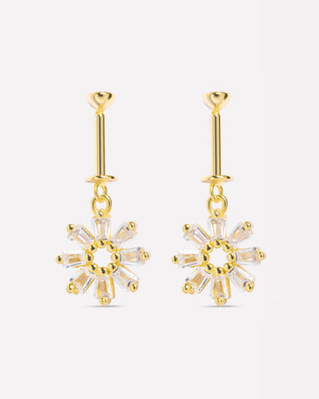 Snowflake Helix Piercings Hanging Earrings